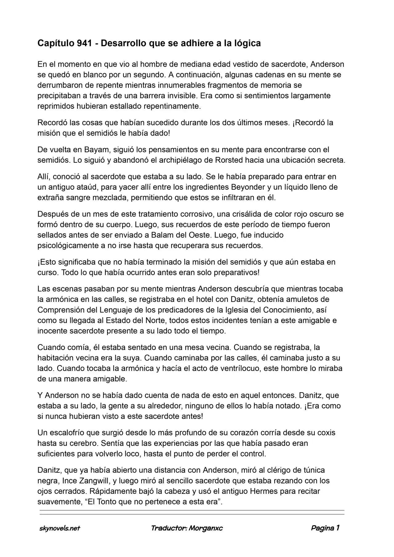 Lord Of The Mysteries (Novela) - Capítulo 941 - Página 1 - LectorTMOo