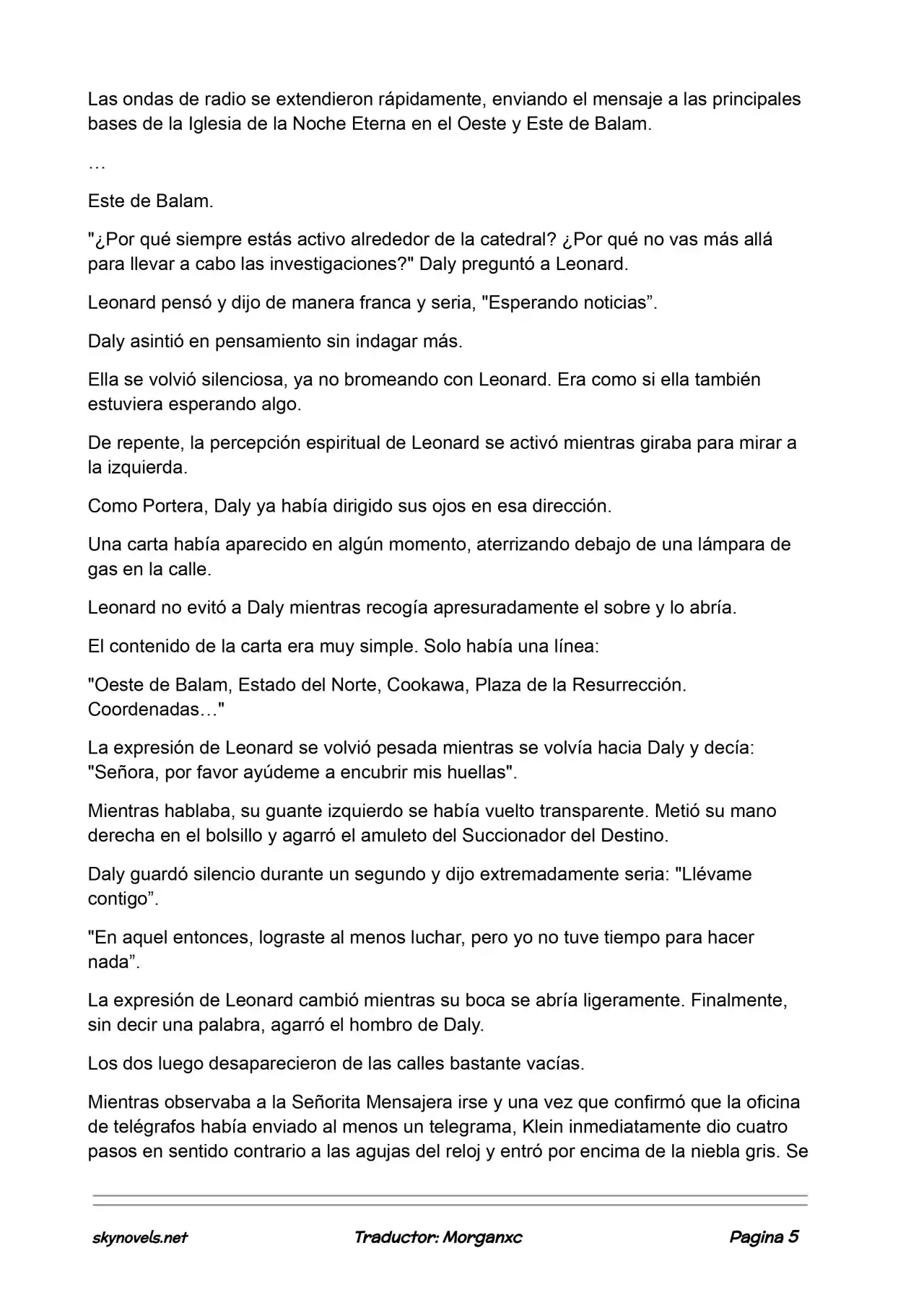 Lord Of The Mysteries (Novela) - Capítulo 941 - Página 5 - LectorTMOo