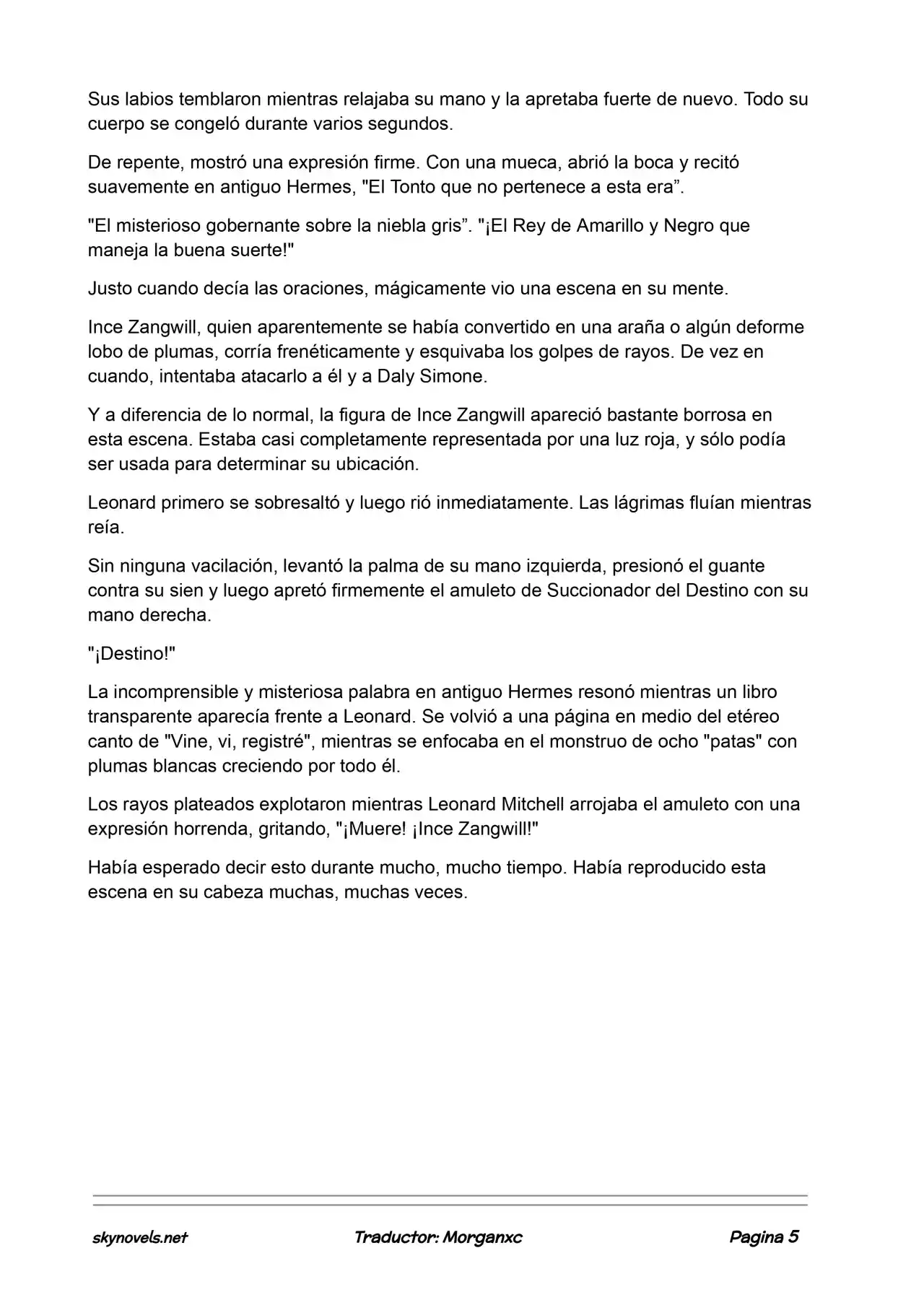 Lord Of The Mysteries (Novela) - Capítulo 944 - Página 5 - LectorTMOo