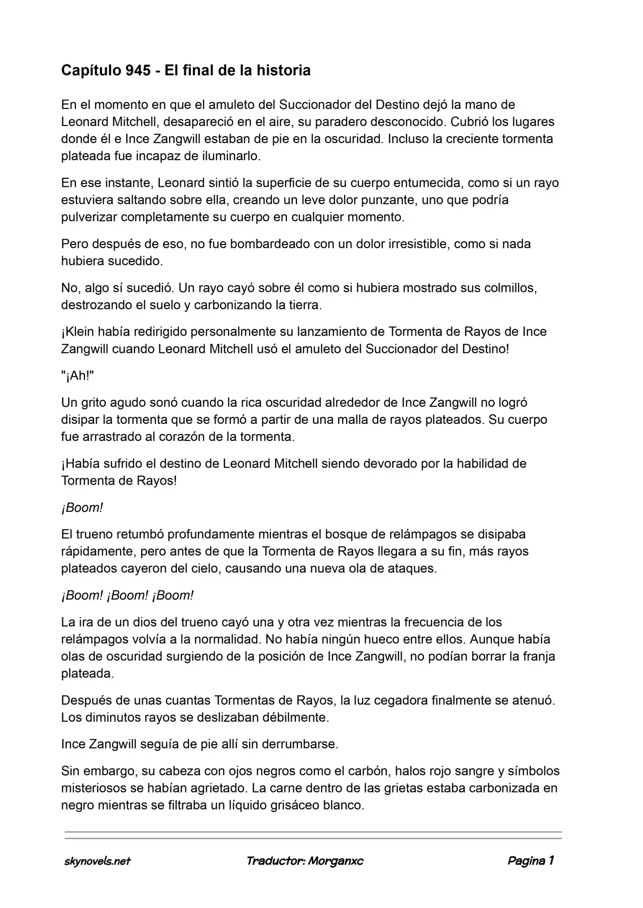 Lord Of The Mysteries (Novela) - Capítulo 945 - Página 1 - LectorTMOo