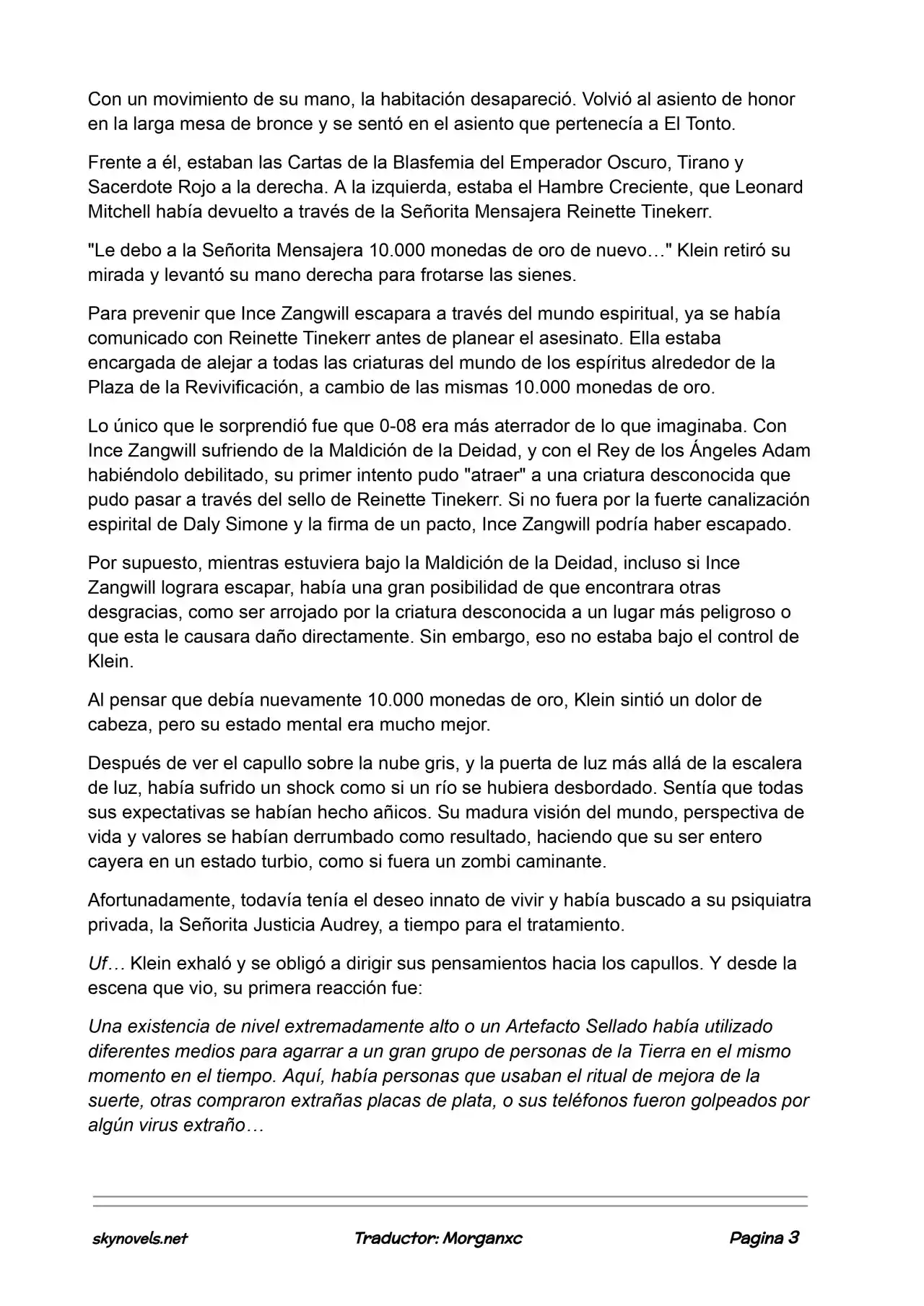 Lord Of The Mysteries (Novela) - Capítulo 948 - Página 3 - LectorTMOo