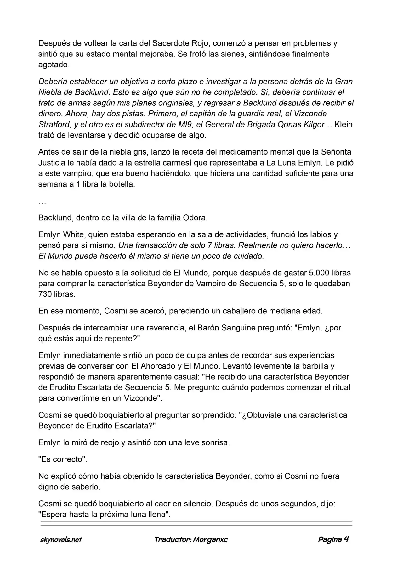 Lord Of The Mysteries (Novela) - Capítulo 949 - Página 4 - LectorTMOo