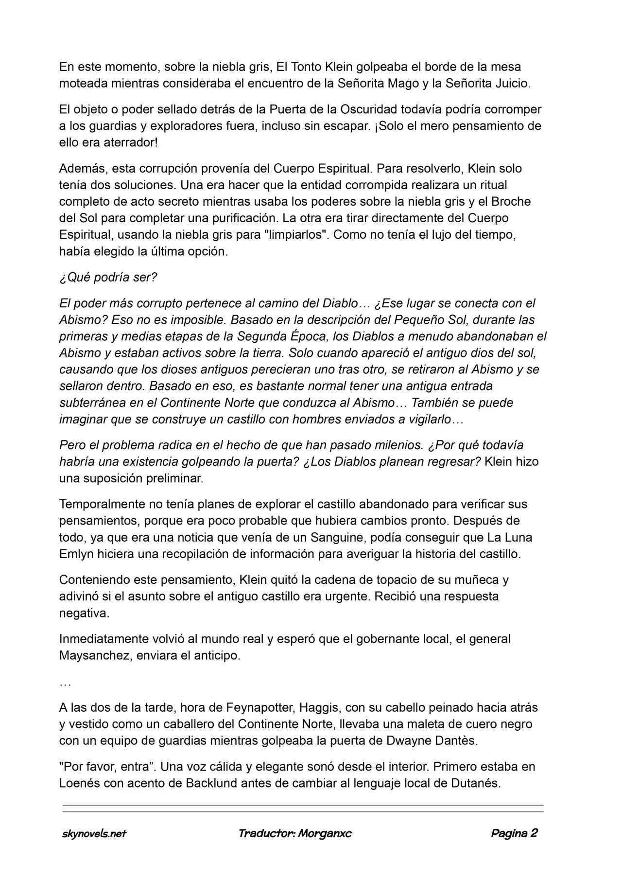 Lord Of The Mysteries (Novela) - Capítulo 957 - Página 2 - LectorTMOo