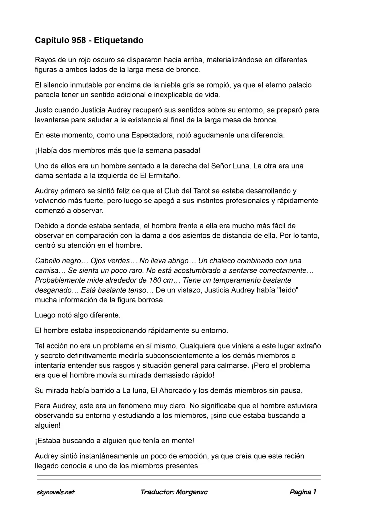 Lord Of The Mysteries (Novela) - Capítulo 958 - Página 1 - LectorTMOo