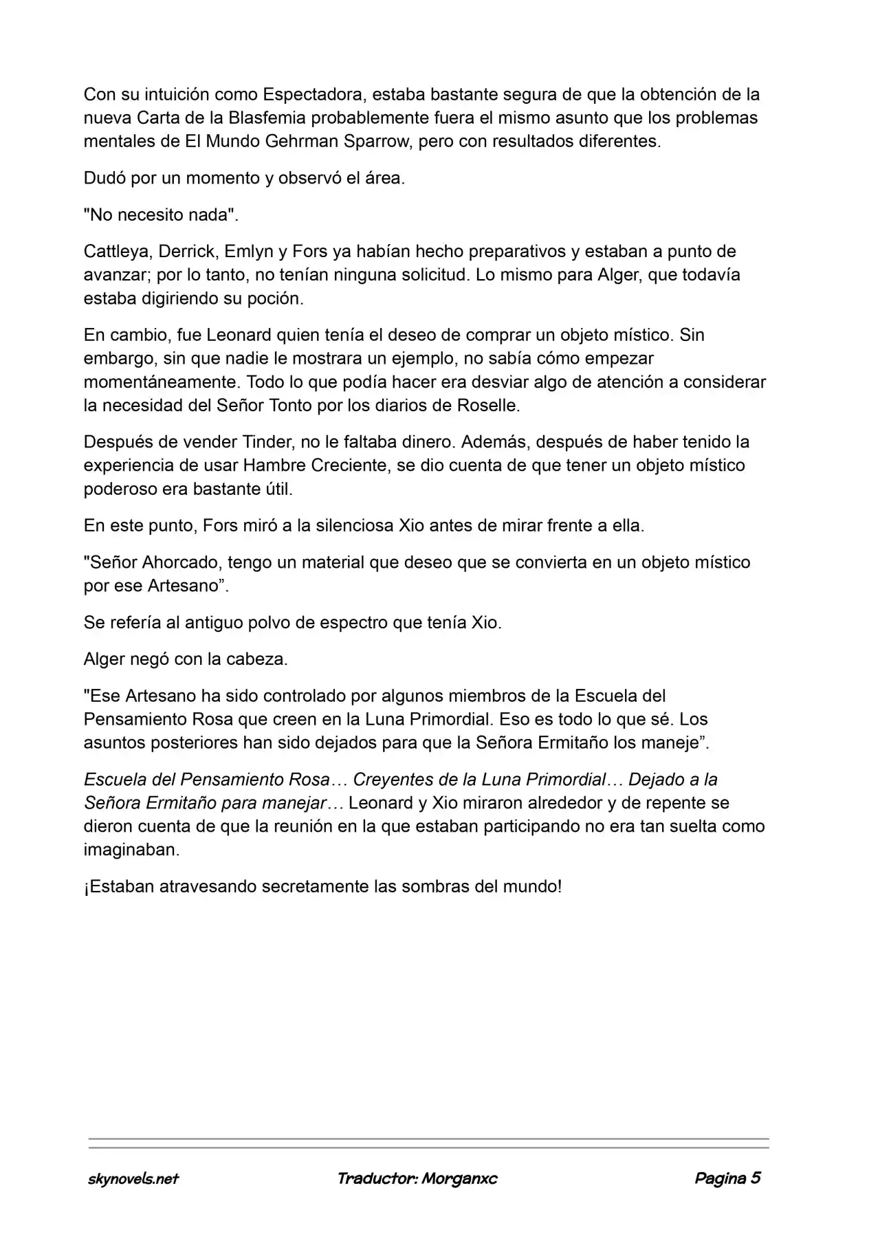 Lord Of The Mysteries (Novela) - Capítulo 958 - Página 5 - LectorTMOo