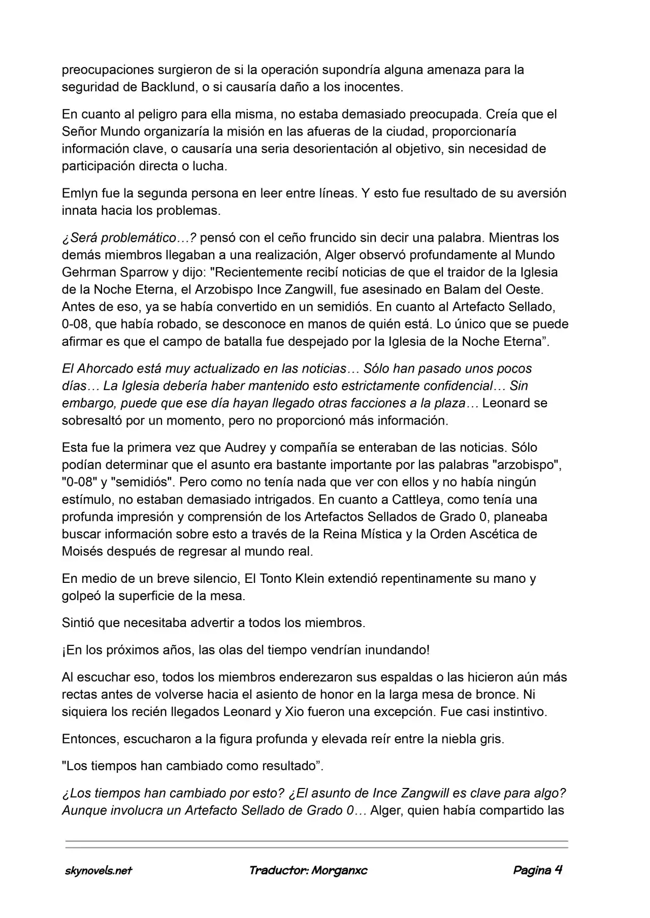 Lord Of The Mysteries (Novela) - Capítulo 960 - Página 4 - LectorTMOo