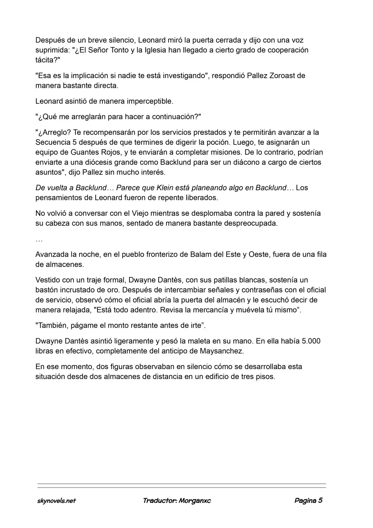 Lord Of The Mysteries (Novela) - Capítulo 964 - Página 5 - LectorTMOo