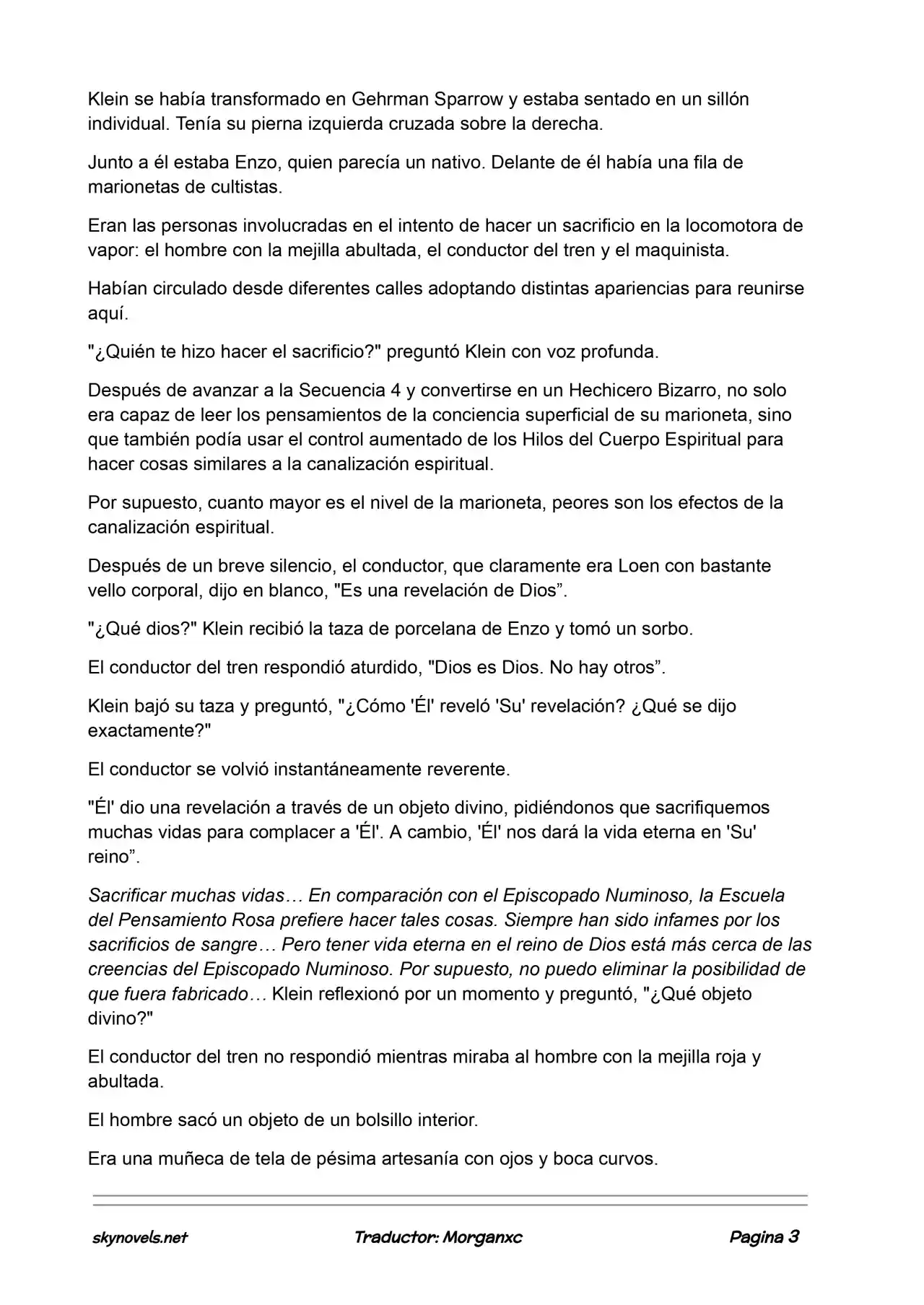 Lord Of The Mysteries (Novela) - Capítulo 967 - Página 3 - LectorTMOo