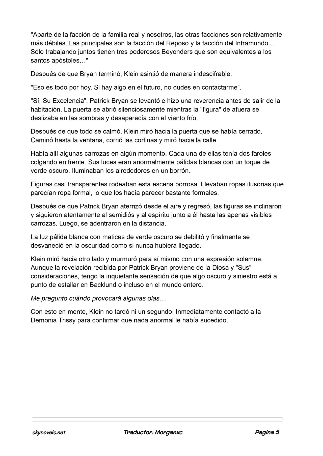 Lord Of The Mysteries (Novela) - Capítulo 977 - Página 5 - LectorTMOo