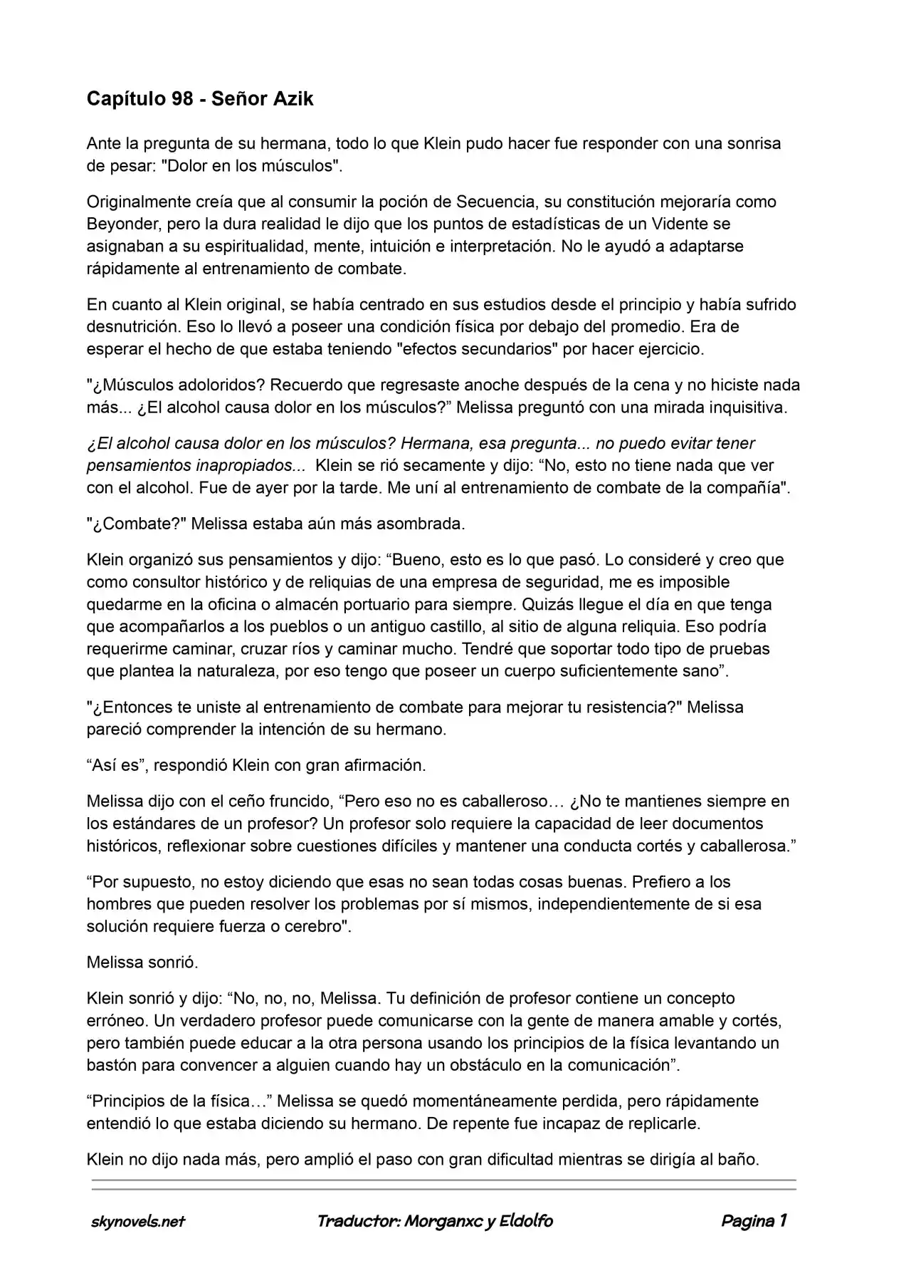 Lord Of The Mysteries (Novela) - Capítulo 98 - Página 1 - LectorTMOo