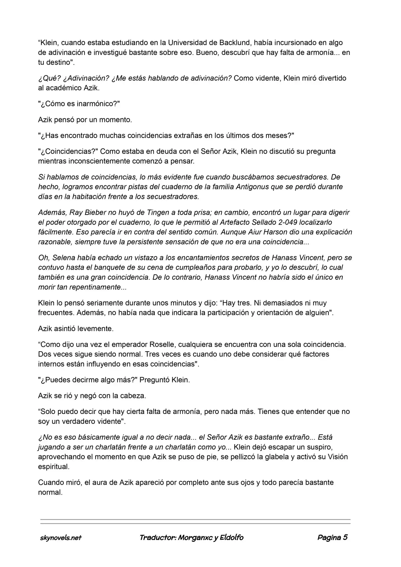 Lord Of The Mysteries (Novela) - Capítulo 98 - Página 5 - LectorTMOo