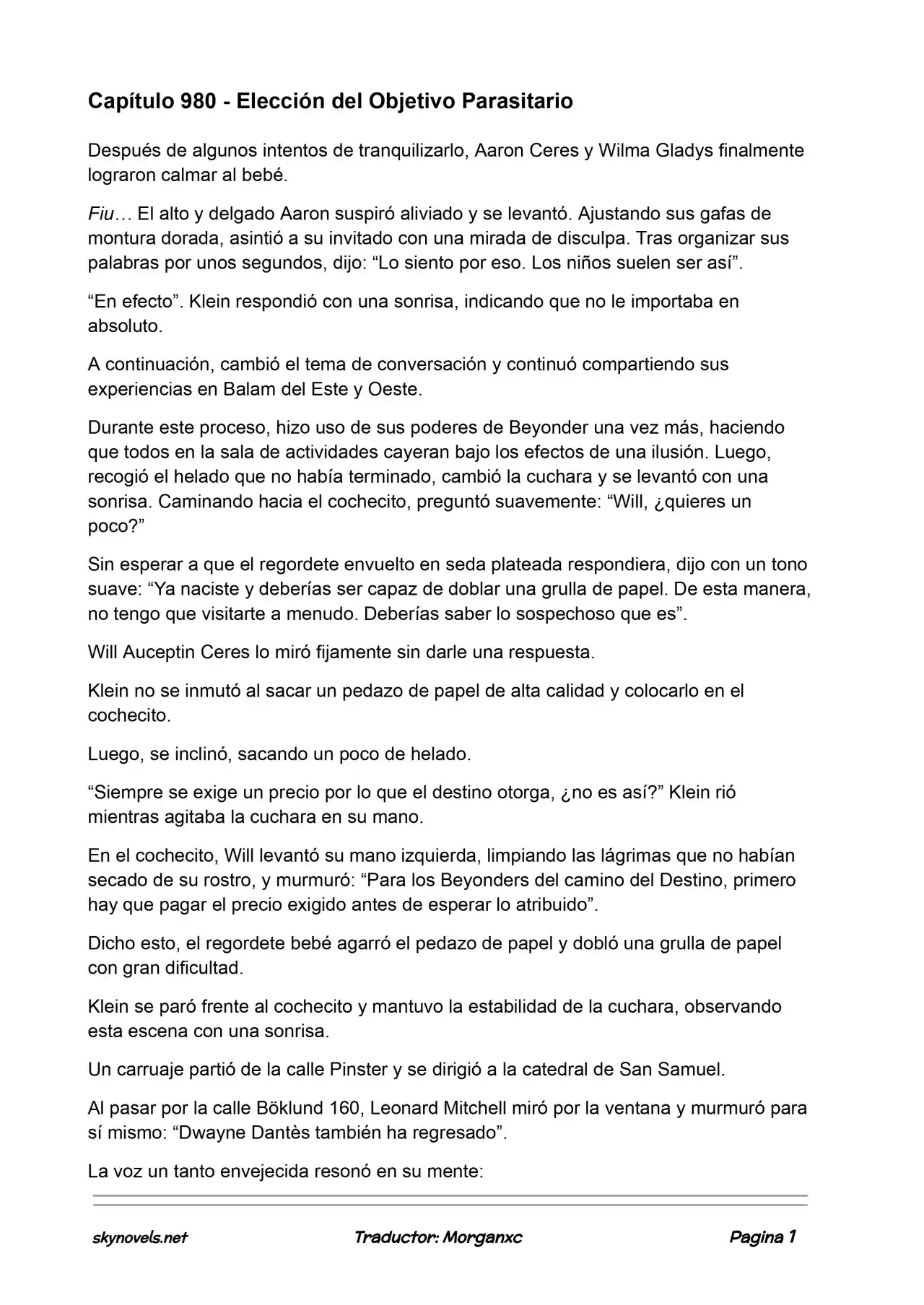 Lord Of The Mysteries (Novela) - Capítulo 980 - Página 1 - LectorTMOo