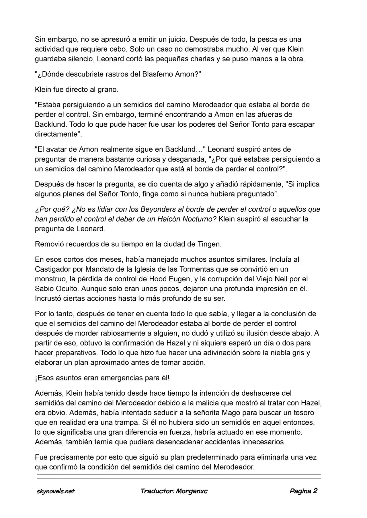 Lord Of The Mysteries (Novela) - Capítulo 985 - Página 2 - LectorTMOo