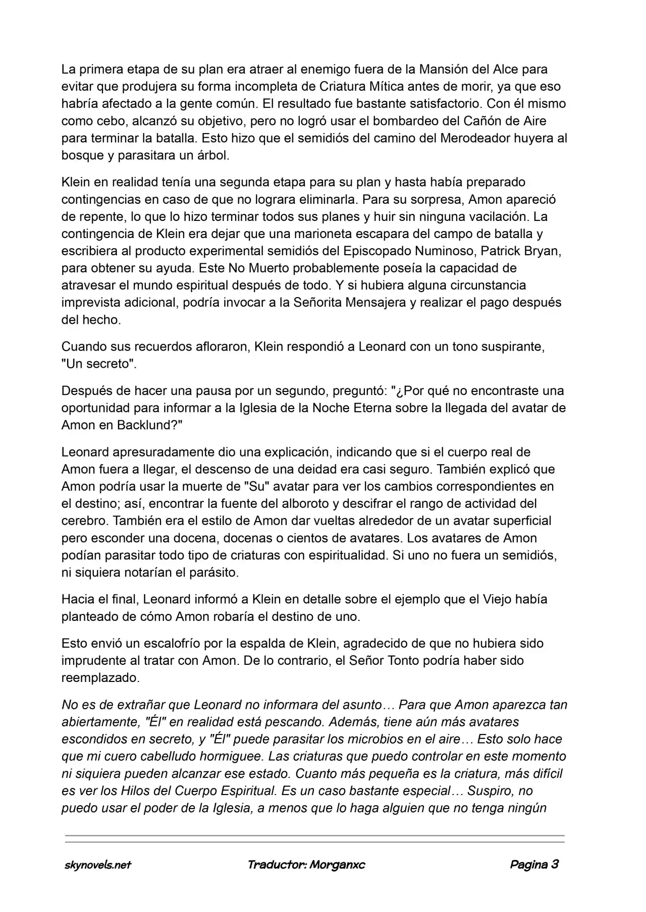 Lord Of The Mysteries (Novela) - Capítulo 985 - Página 3 - LectorTMOo