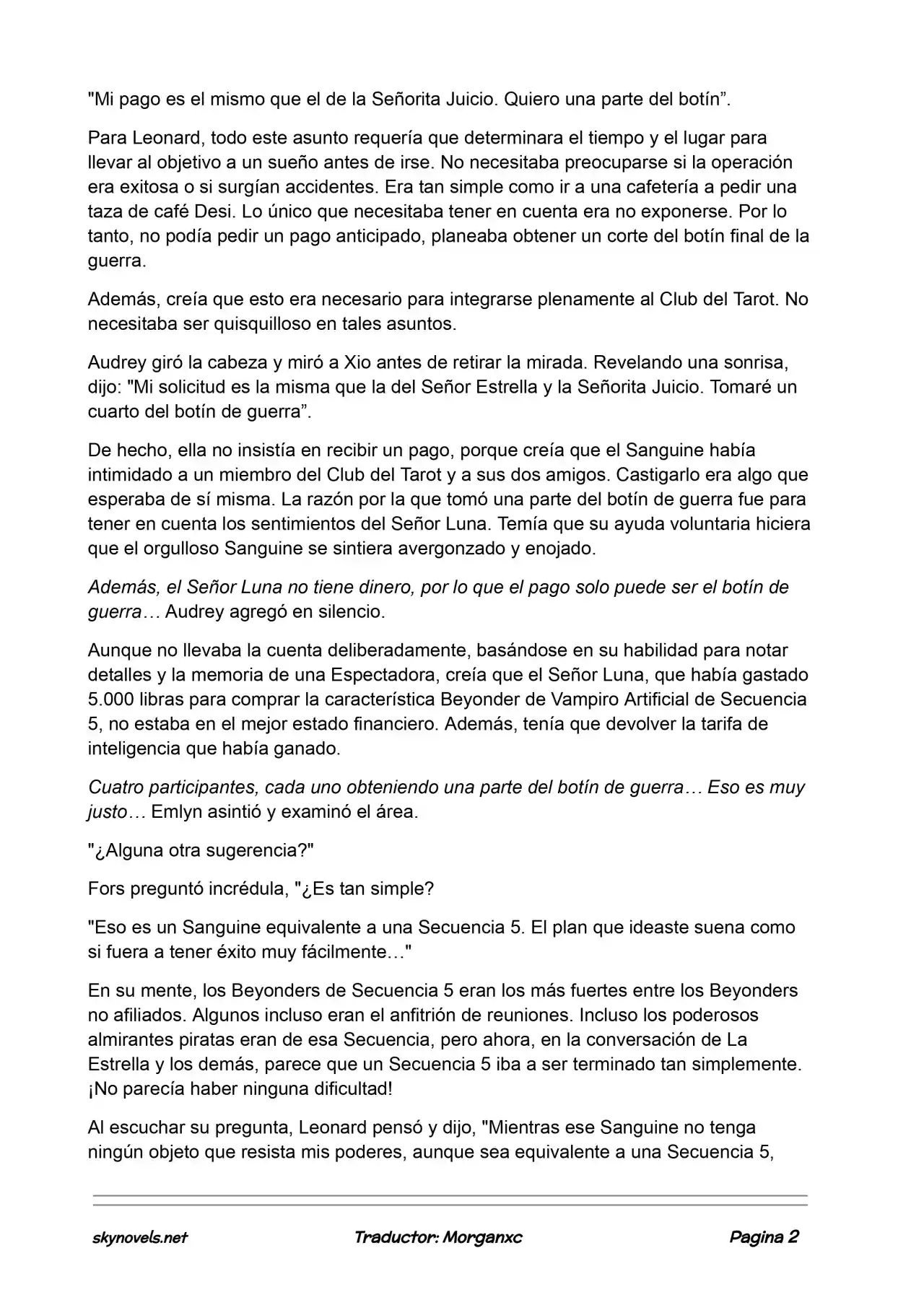 Lord Of The Mysteries (Novela) - Capítulo 989 - Página 2 - LectorTMOo