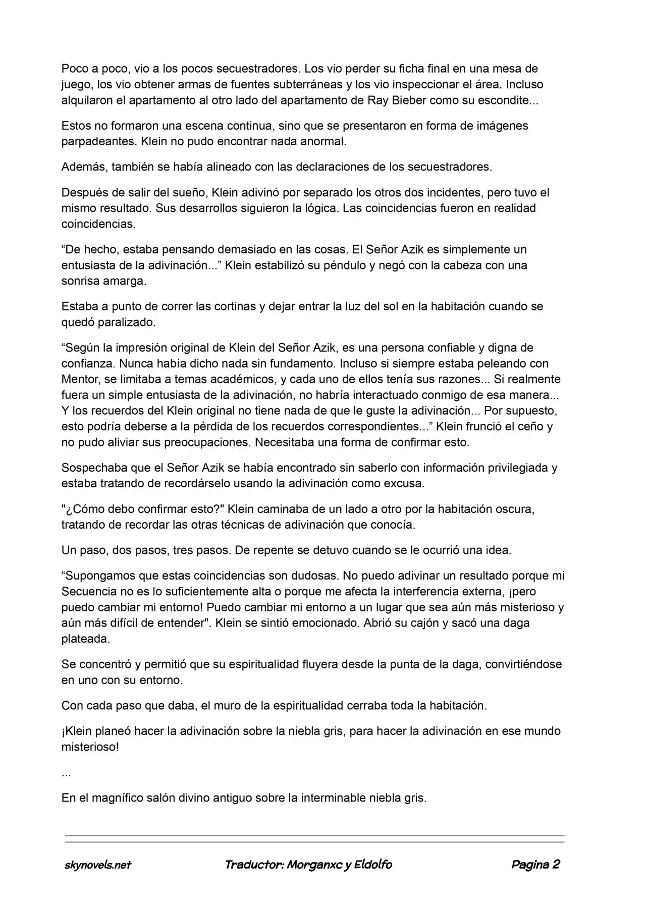 Lord Of The Mysteries (Novela) - Capítulo 99 - Página 2 - LectorTMOo