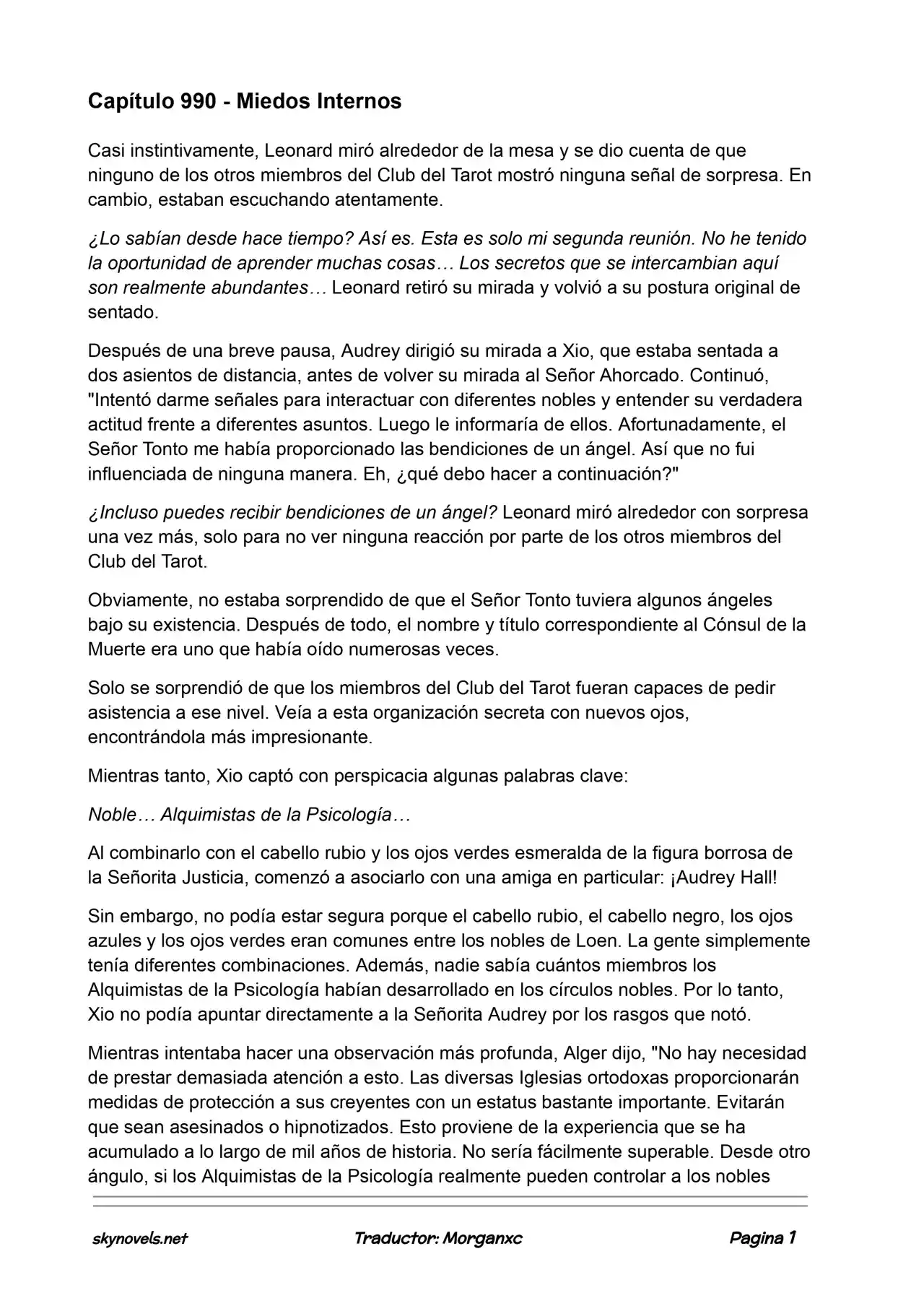 Lord Of The Mysteries (Novela) - Capítulo 990 - Página 1 - LectorTMOo