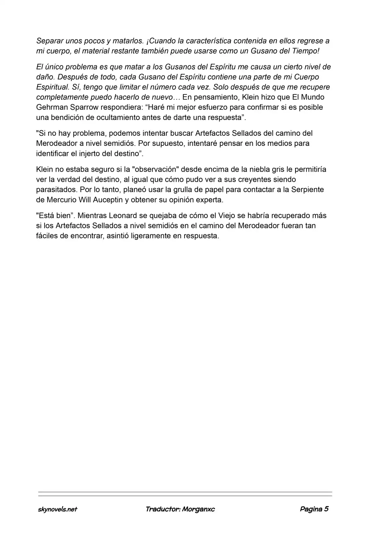 Lord Of The Mysteries (Novela) - Capítulo 990 - Página 5 - LectorTMOo