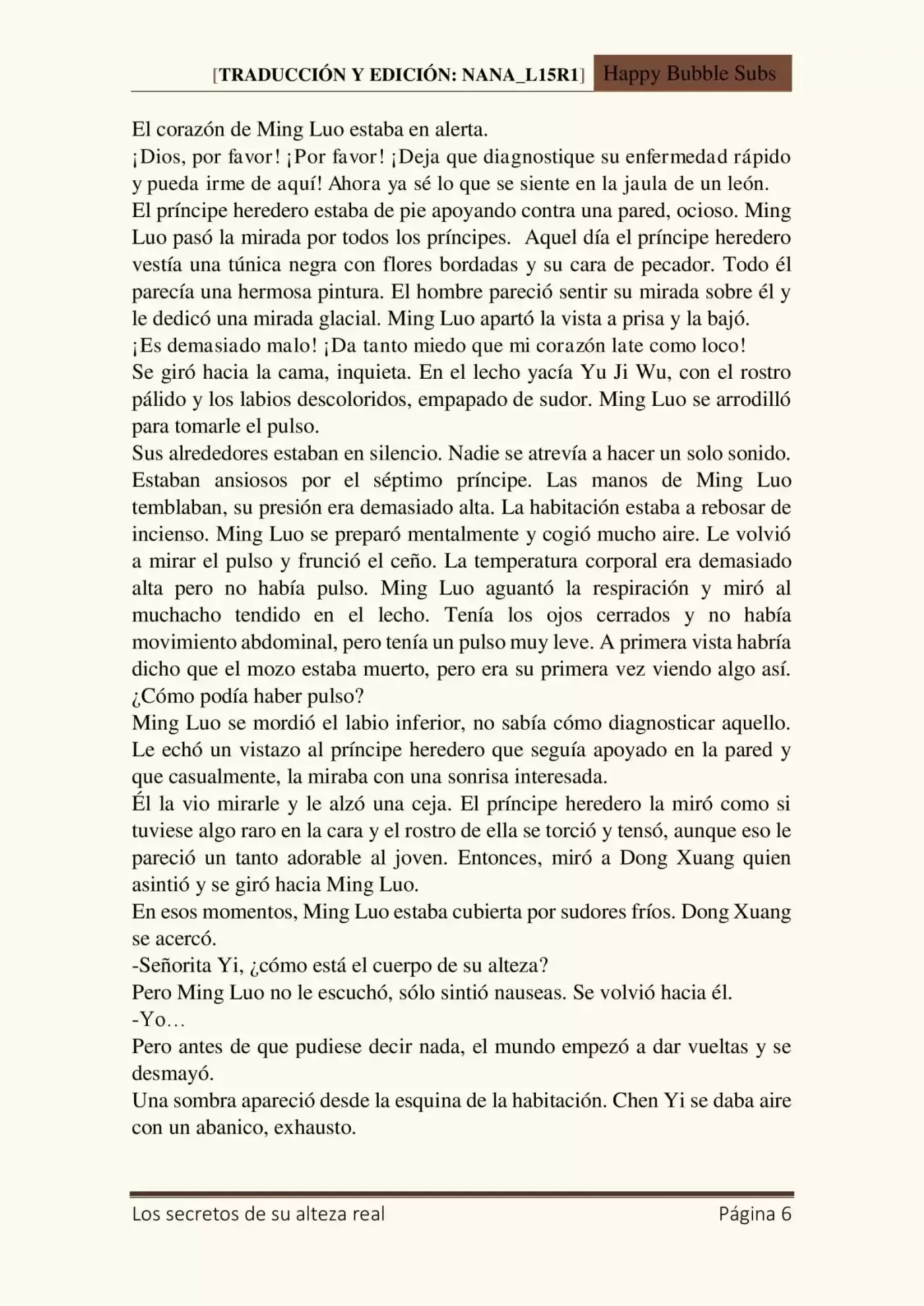 Los Secretos De Su Alteza Real (Novela) - Capítulo 12 - Página 6 - LectorTMOo
