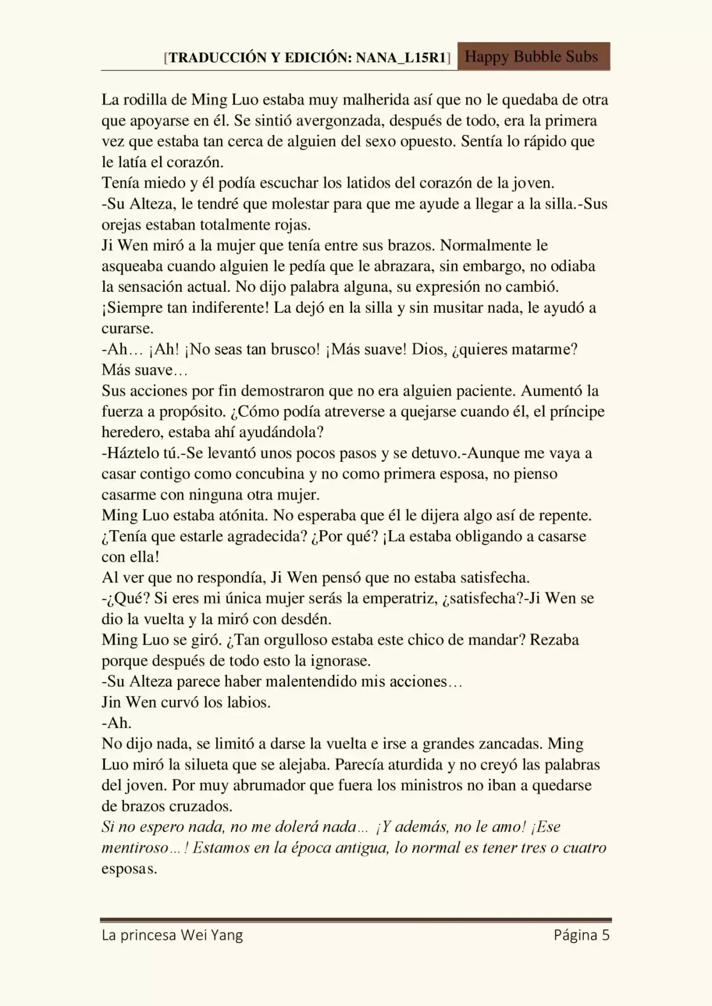 Los Secretos De Su Alteza Real (Novela) - Capítulo 13 - Página 5 - LectorTMOo