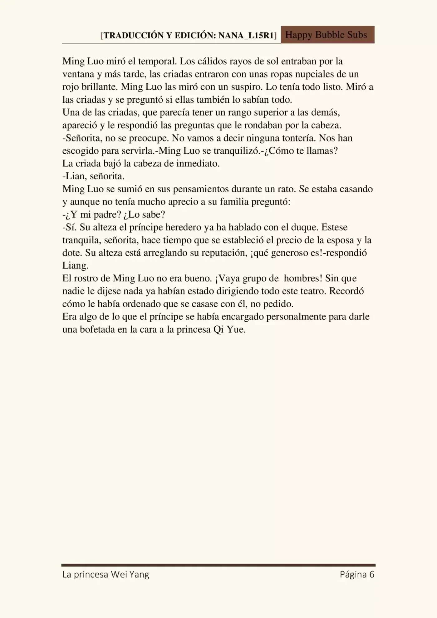 Los Secretos De Su Alteza Real (Novela) - Capítulo 13 - Página 6 - LectorTMOo