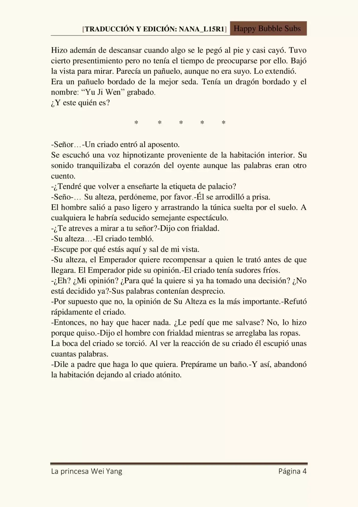 Los Secretos De Su Alteza Real (Novela) - Capítulo 2 - Página 4 - LectorTMOo