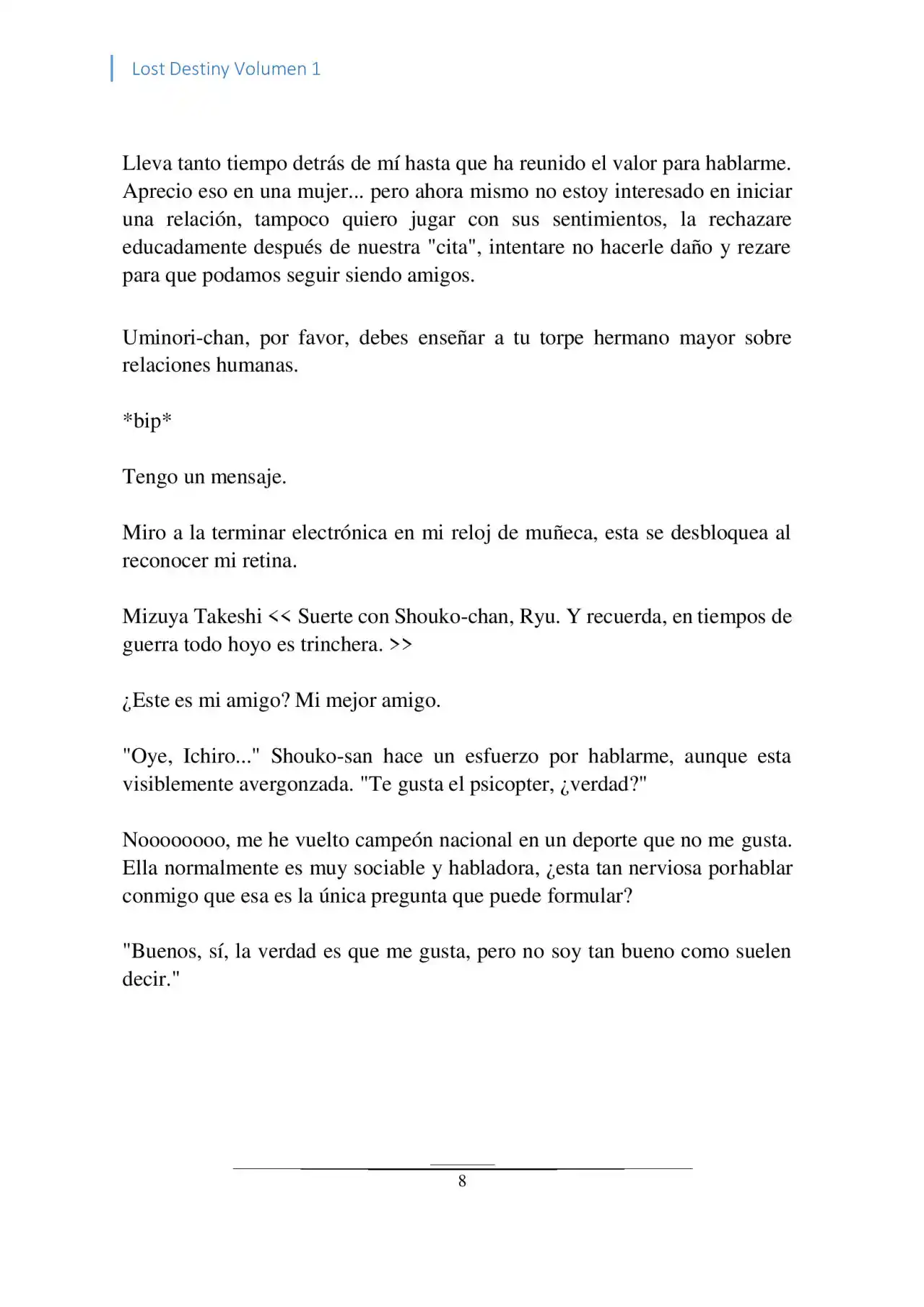 Lost Destiny (Novela) - Capítulo - Página 8 - LectorTMOo