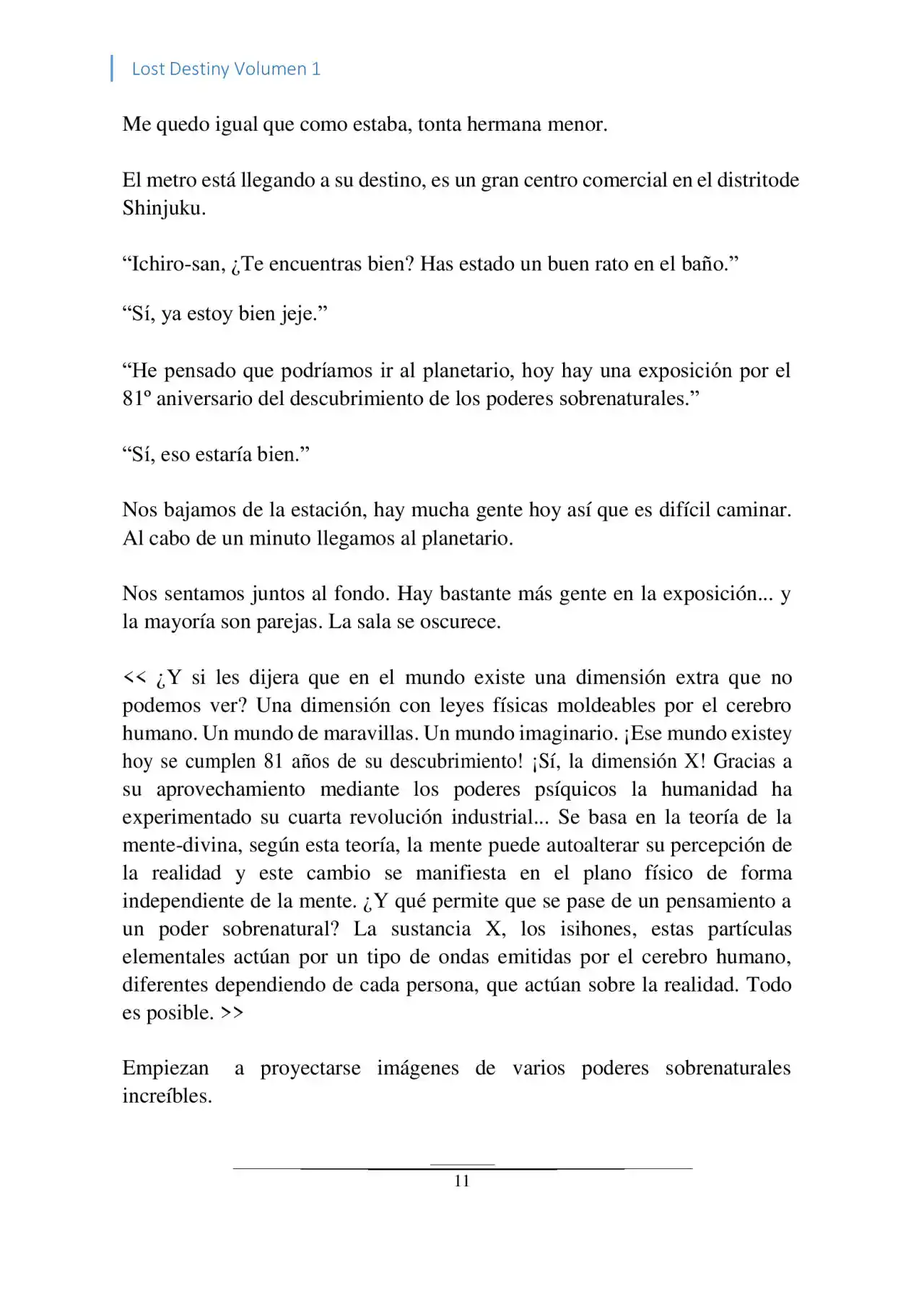 Lost Destiny (Novela) - Capítulo - Página 11 - LectorTMOo