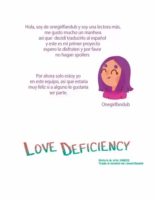 Love Deficiency - Capítulo 15 - Página 1 - LectorTMOo