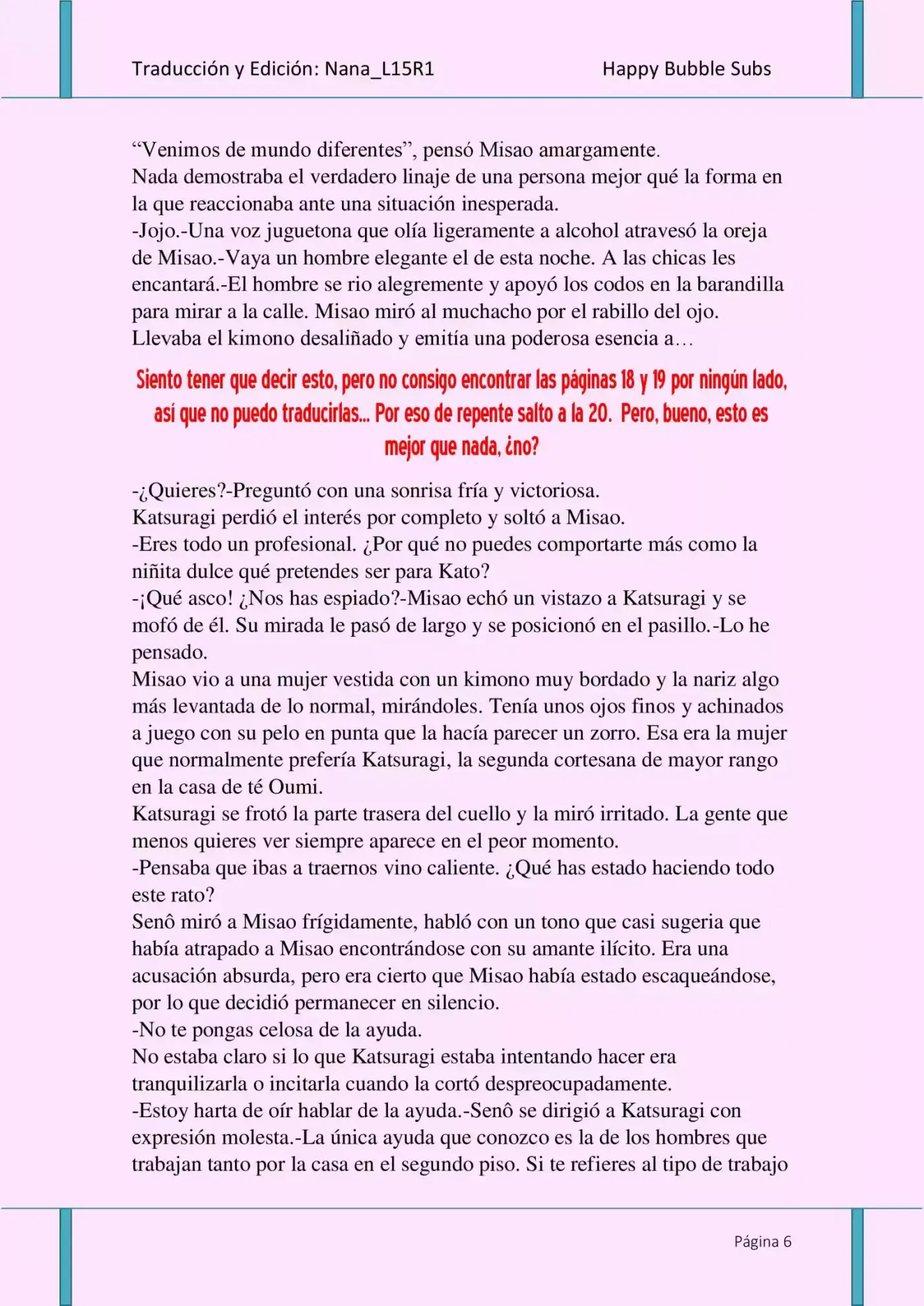 Love Water (Novela) - Capítulo 1 - Página 6 - LectorTMOo