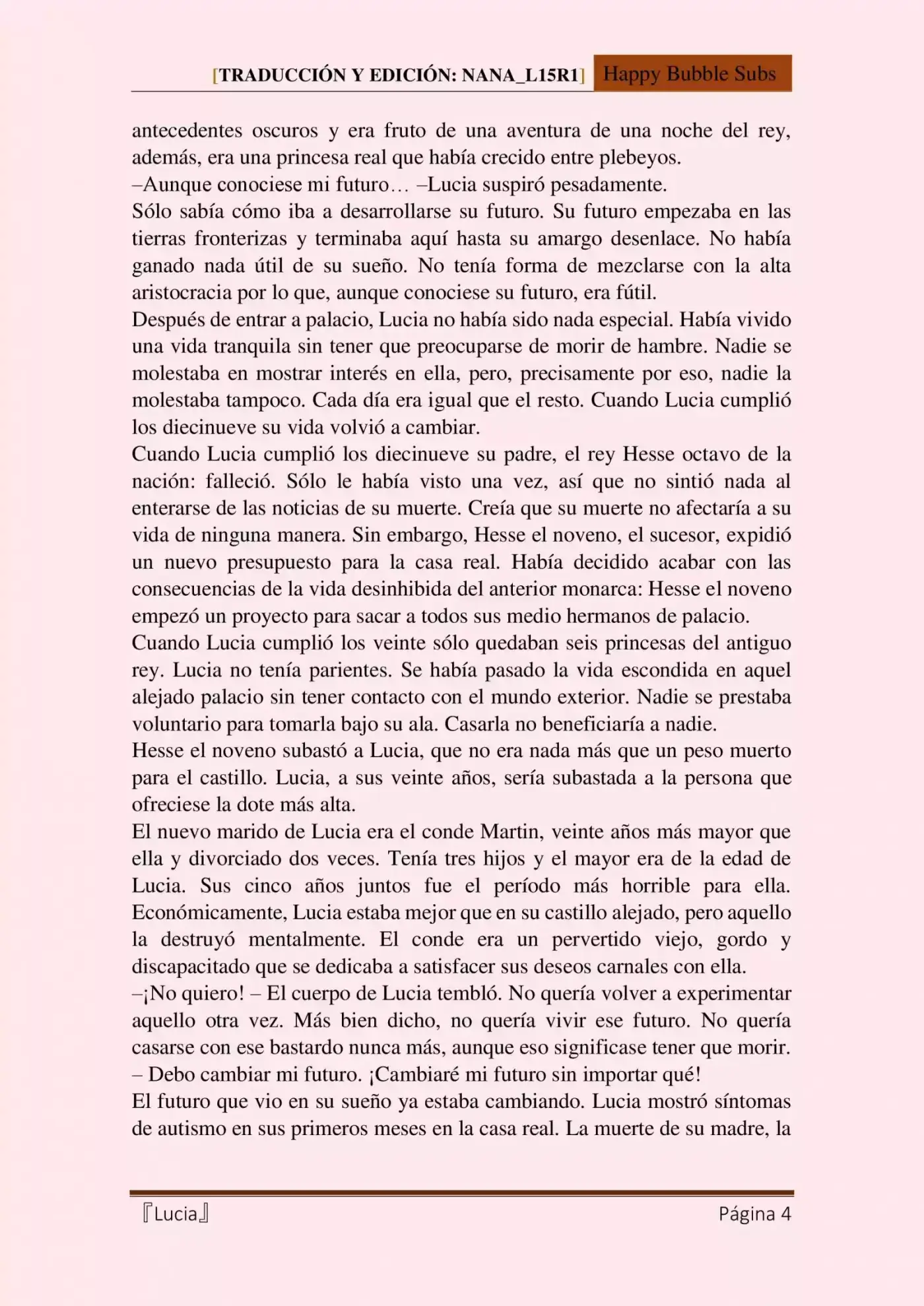 Lucia (Novela) - Capítulo  - Página 4 - LectorTMOo