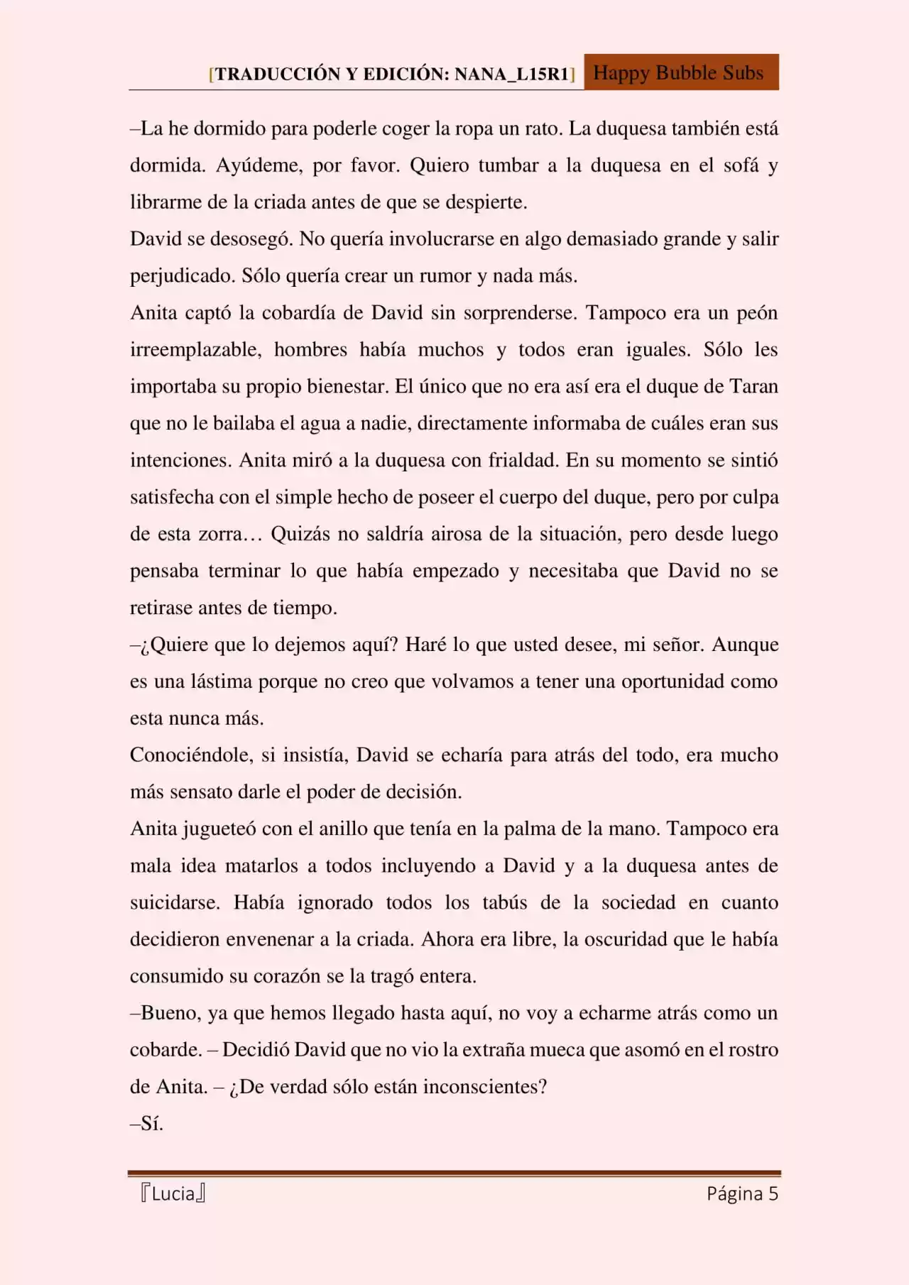 Lucia (Novela) - Capítulo 100 - Página 5 - LectorTMOo