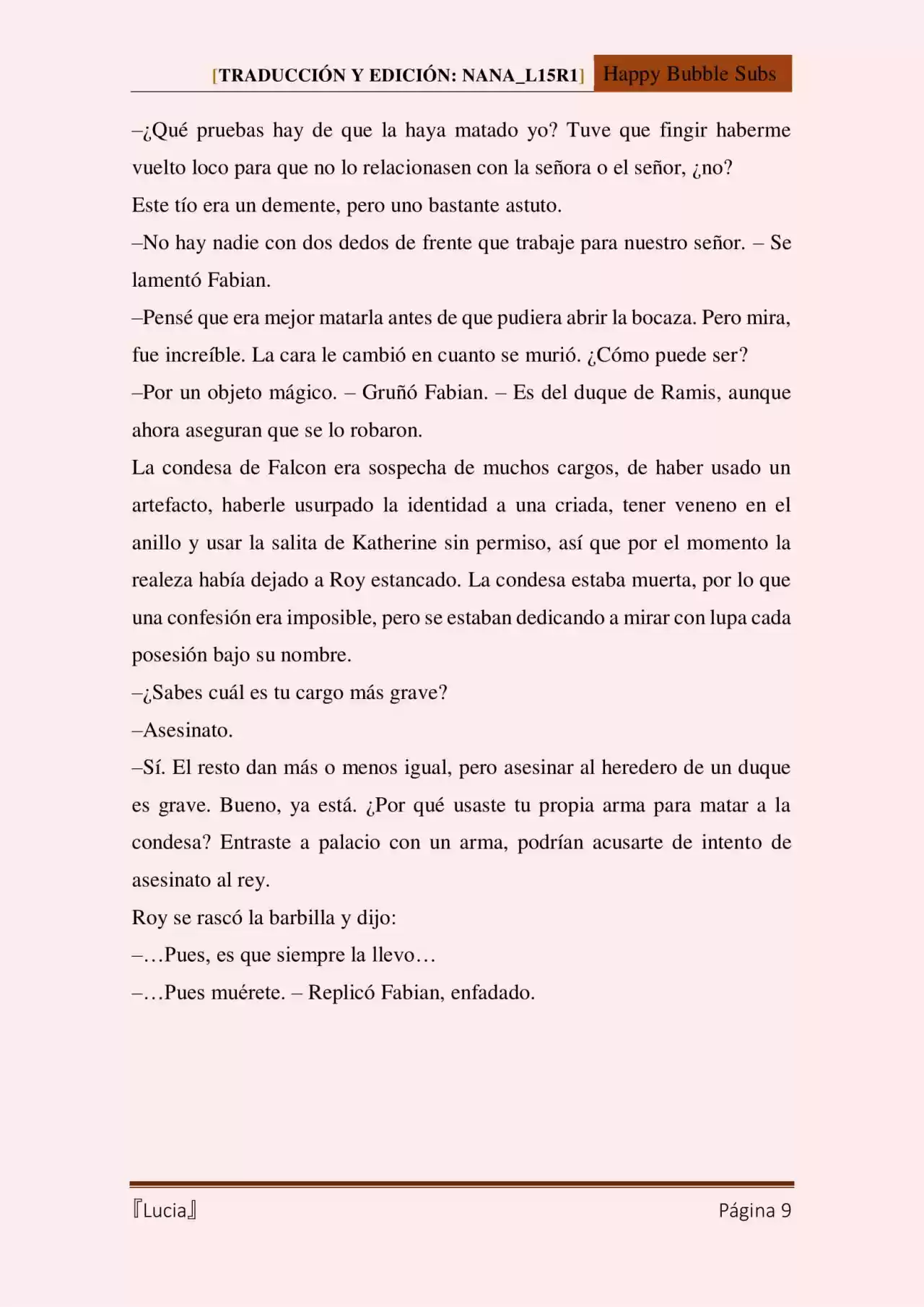 Lucia (Novela) - Capítulo 102 - Página 9 - LectorTMOo