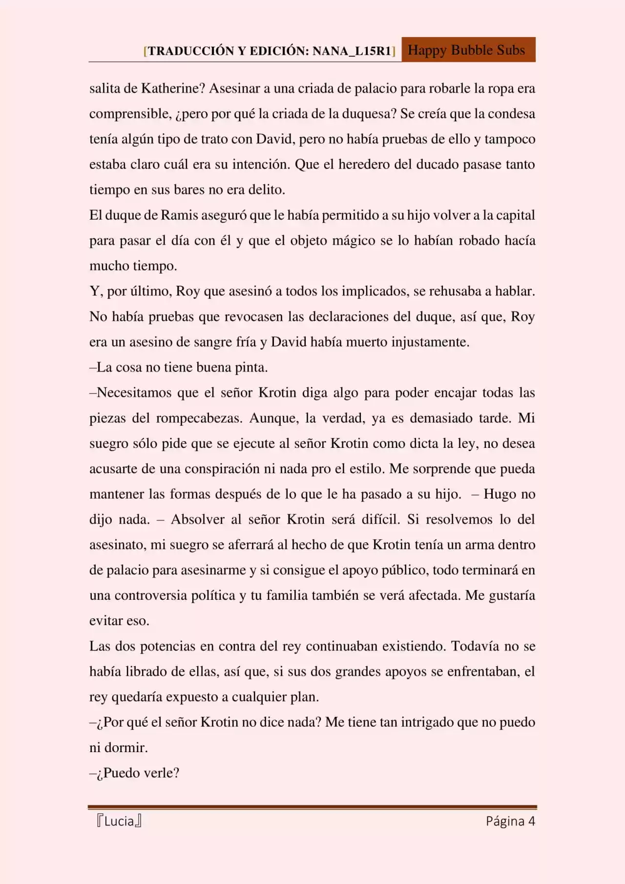 Lucia (Novela) - Capítulo 104 - Página 4 - LectorTMOo