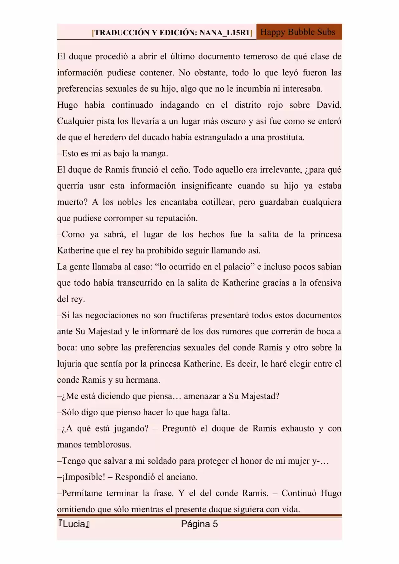 Lucia (Novela) - Capítulo 105 - Página 5 - LectorTMOo
