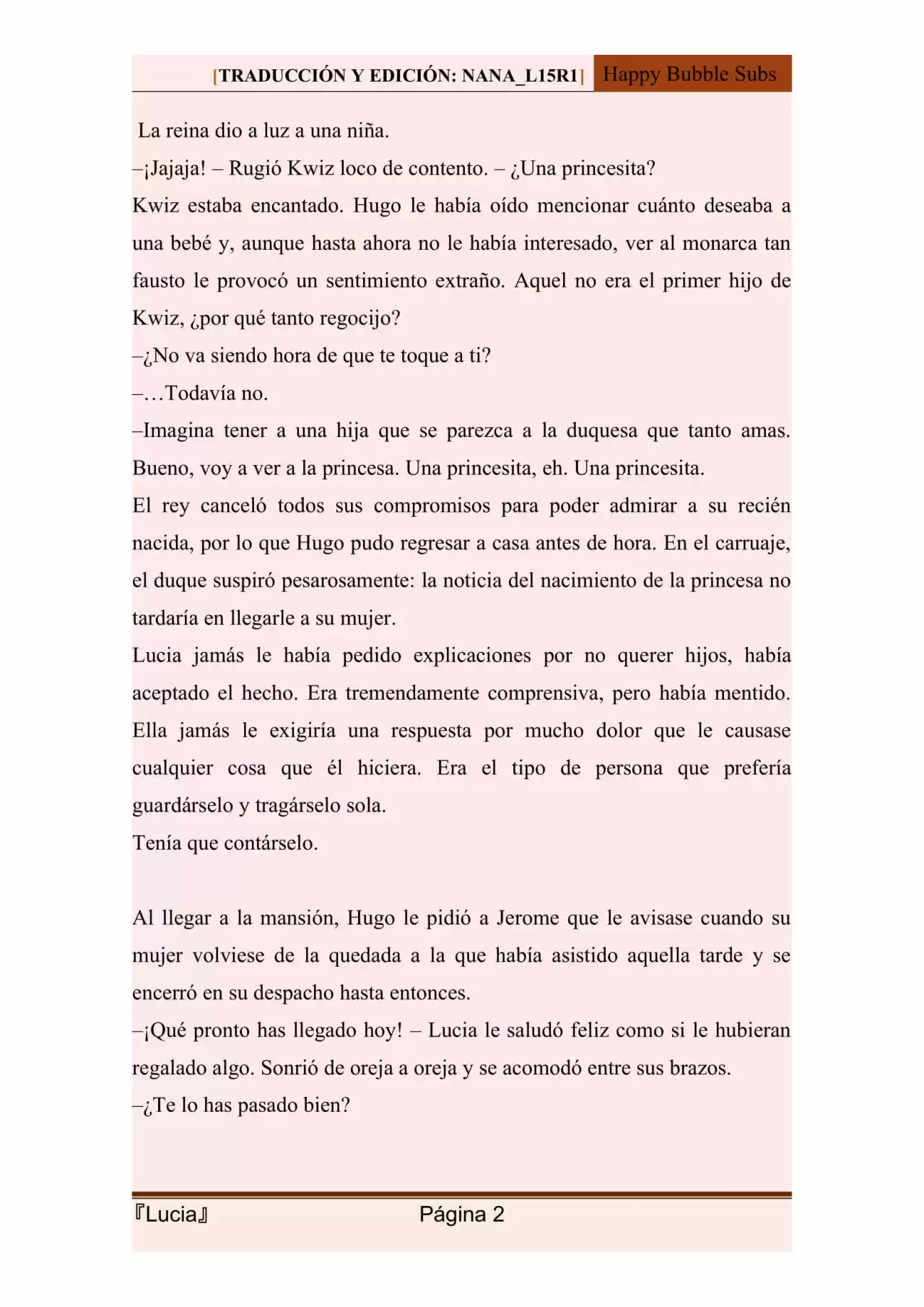 Lucia (Novela) - Capítulo 109 - Página 2 - LectorTMOo