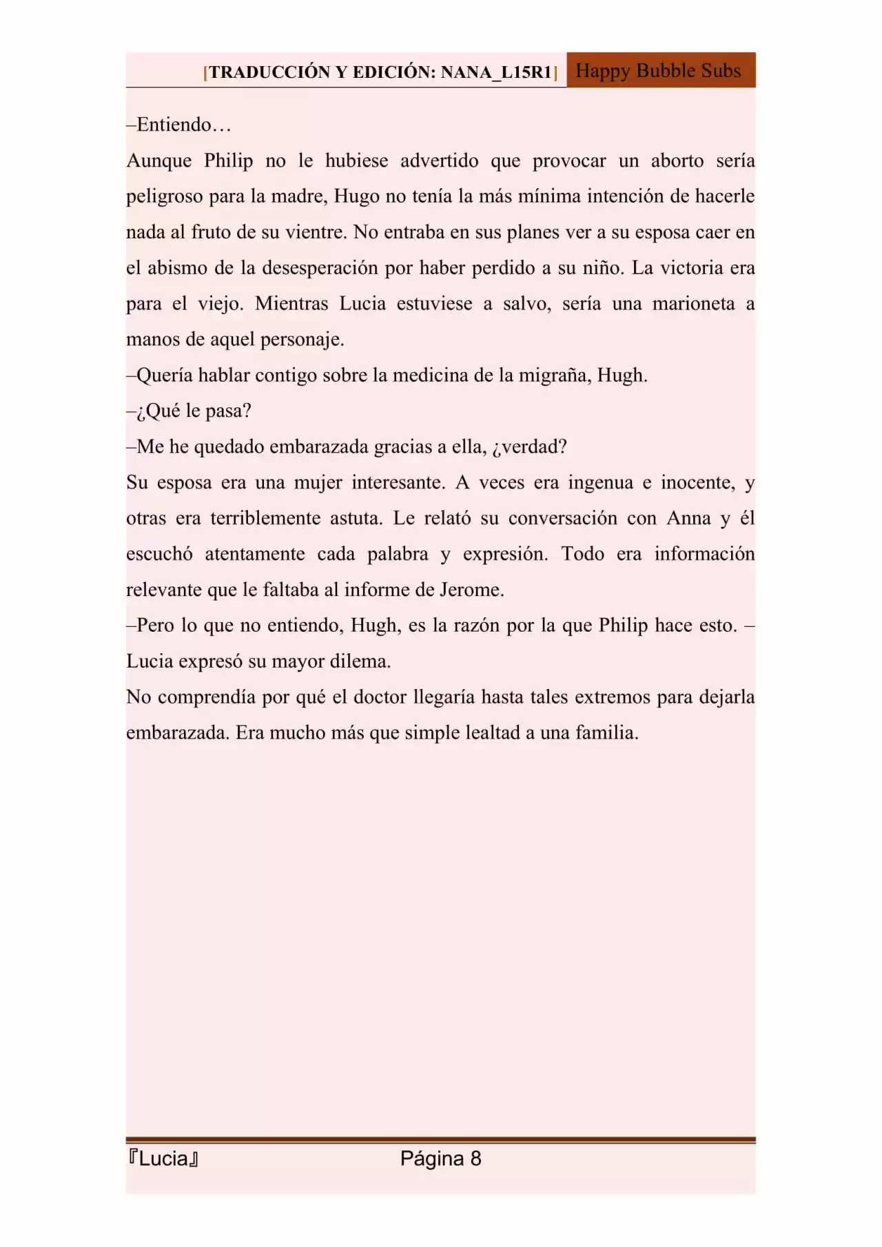 Lucia (Novela) - Capítulo 116 - Página 8 - LectorTMOo