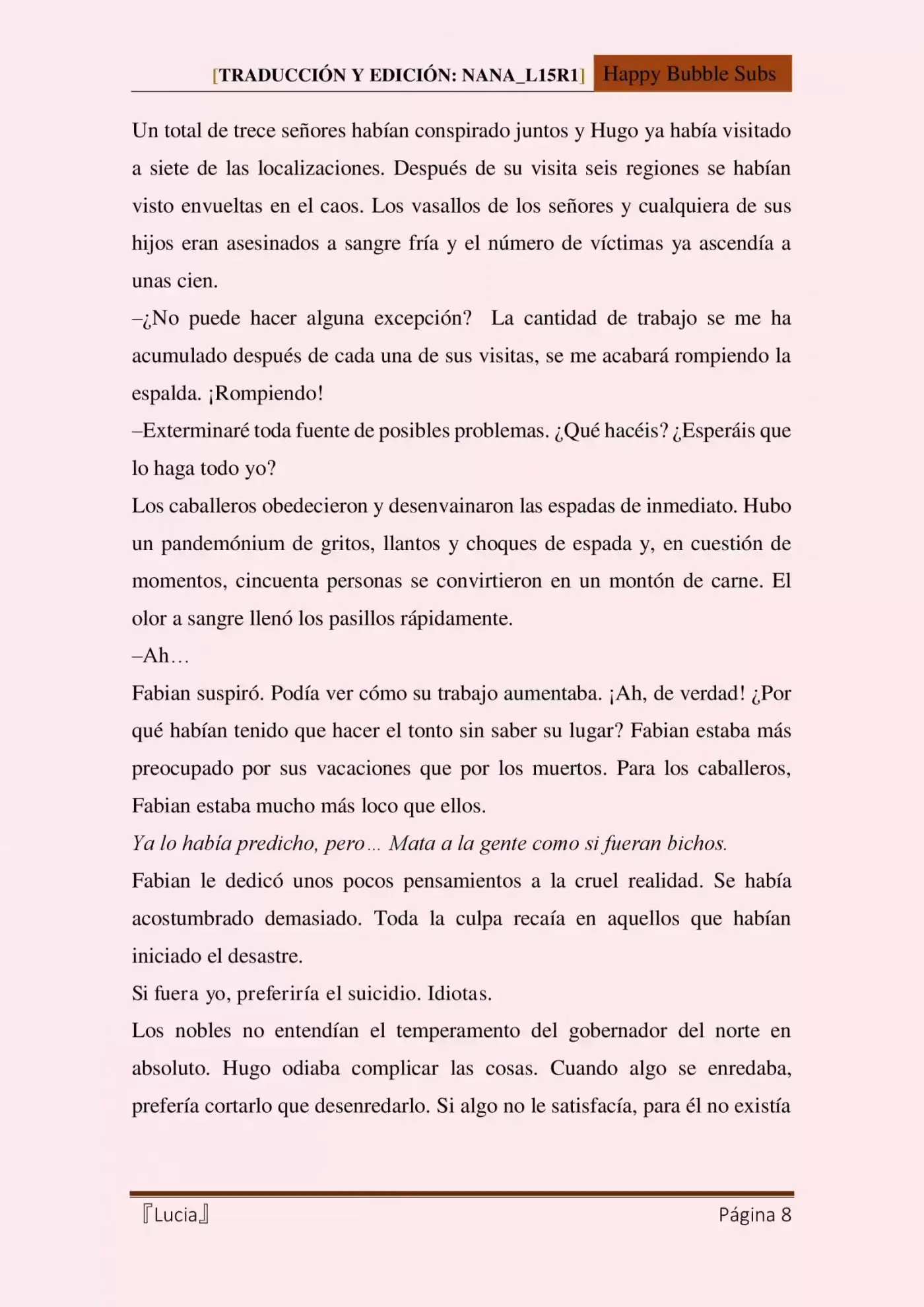 Lucia (Novela) - Capítulo 12 - Página 8 - LectorTMOo