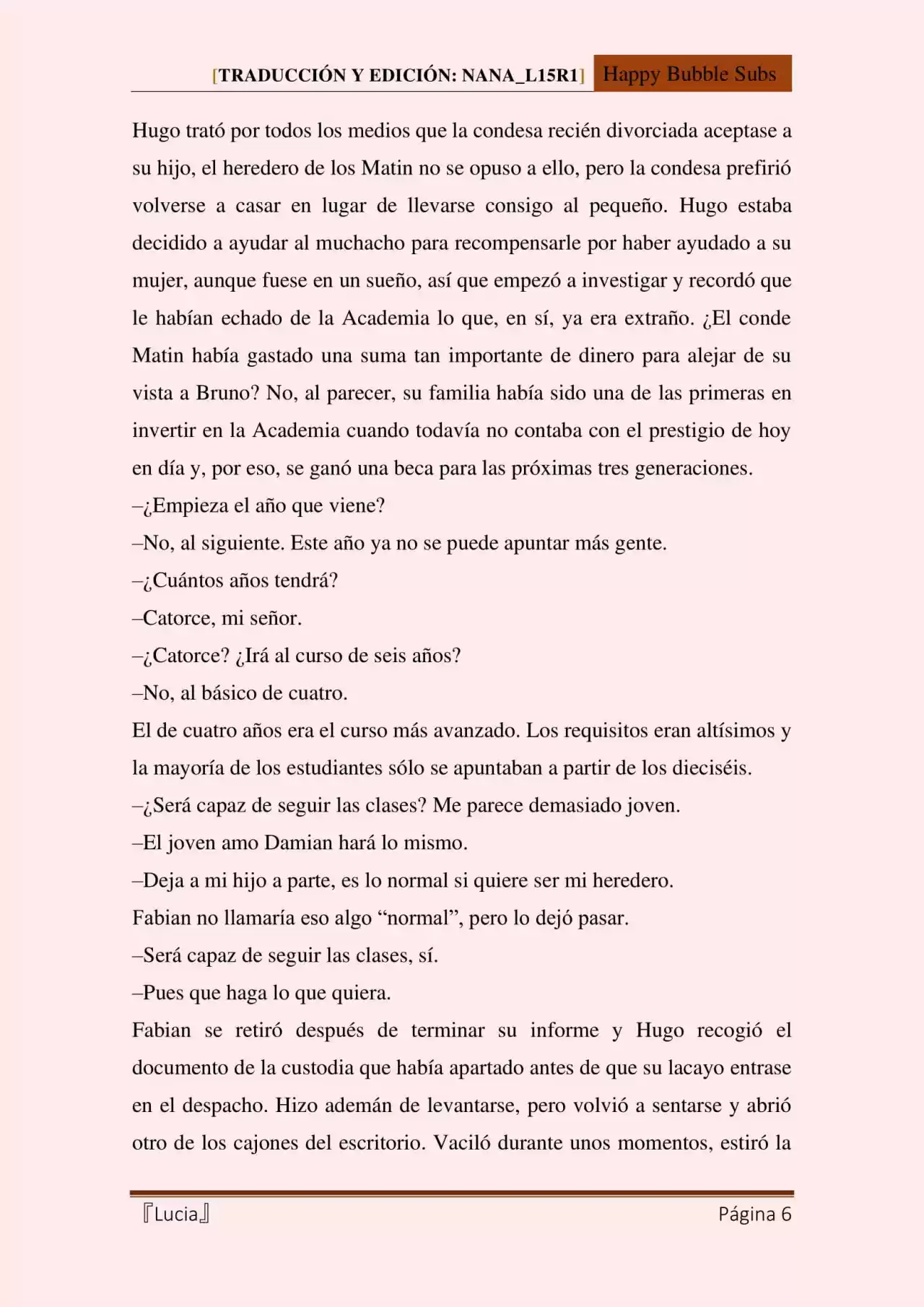 Lucia (Novela) - Capítulo 121 - Página 6 - LectorTMOo