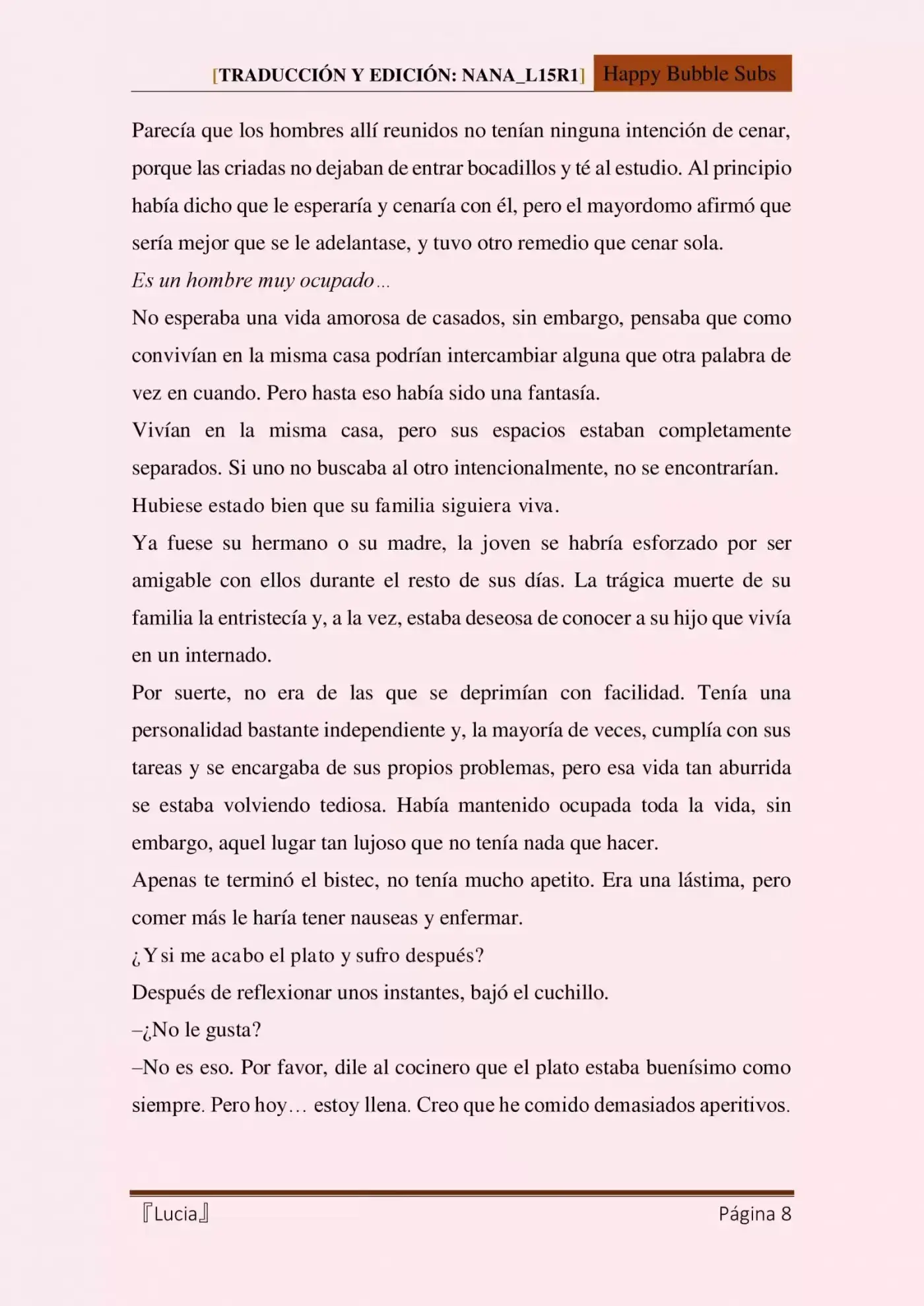 Lucia (Novela) - Capítulo 13 - Página 8 - LectorTMOo