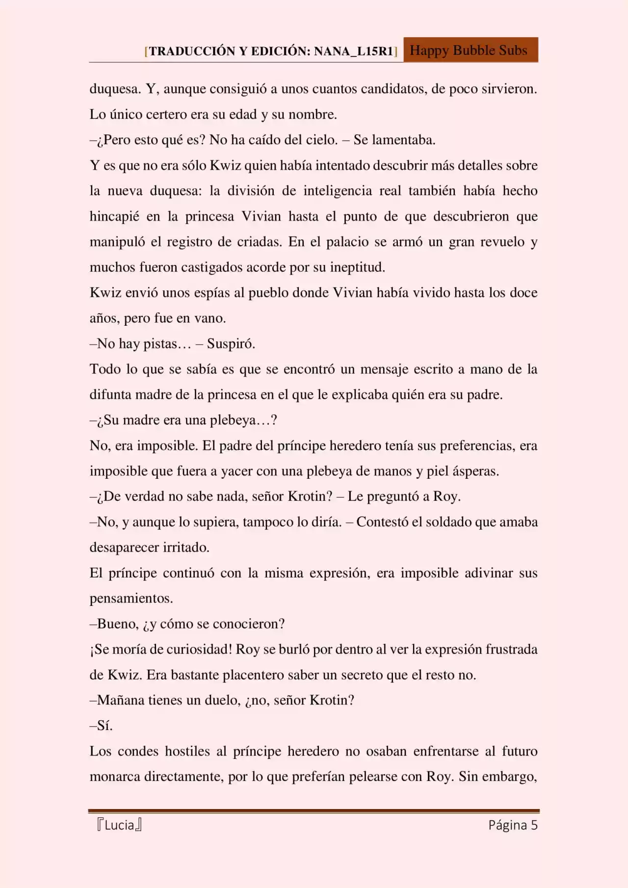 Lucia (Novela) - Capítulo 29 - Página 5 - LectorTMOo