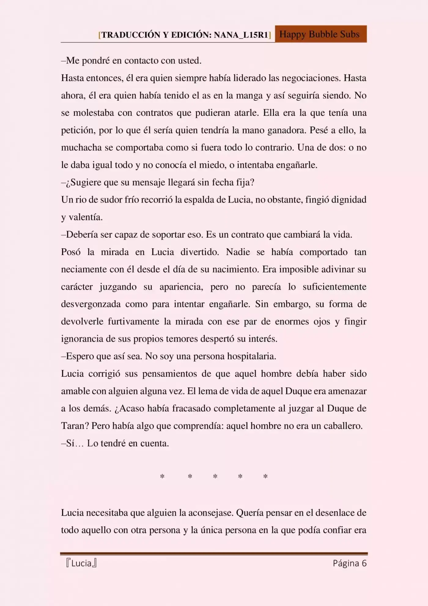 Lucia (Novela) - Capítulo 3 - Página 6 - LectorTMOo