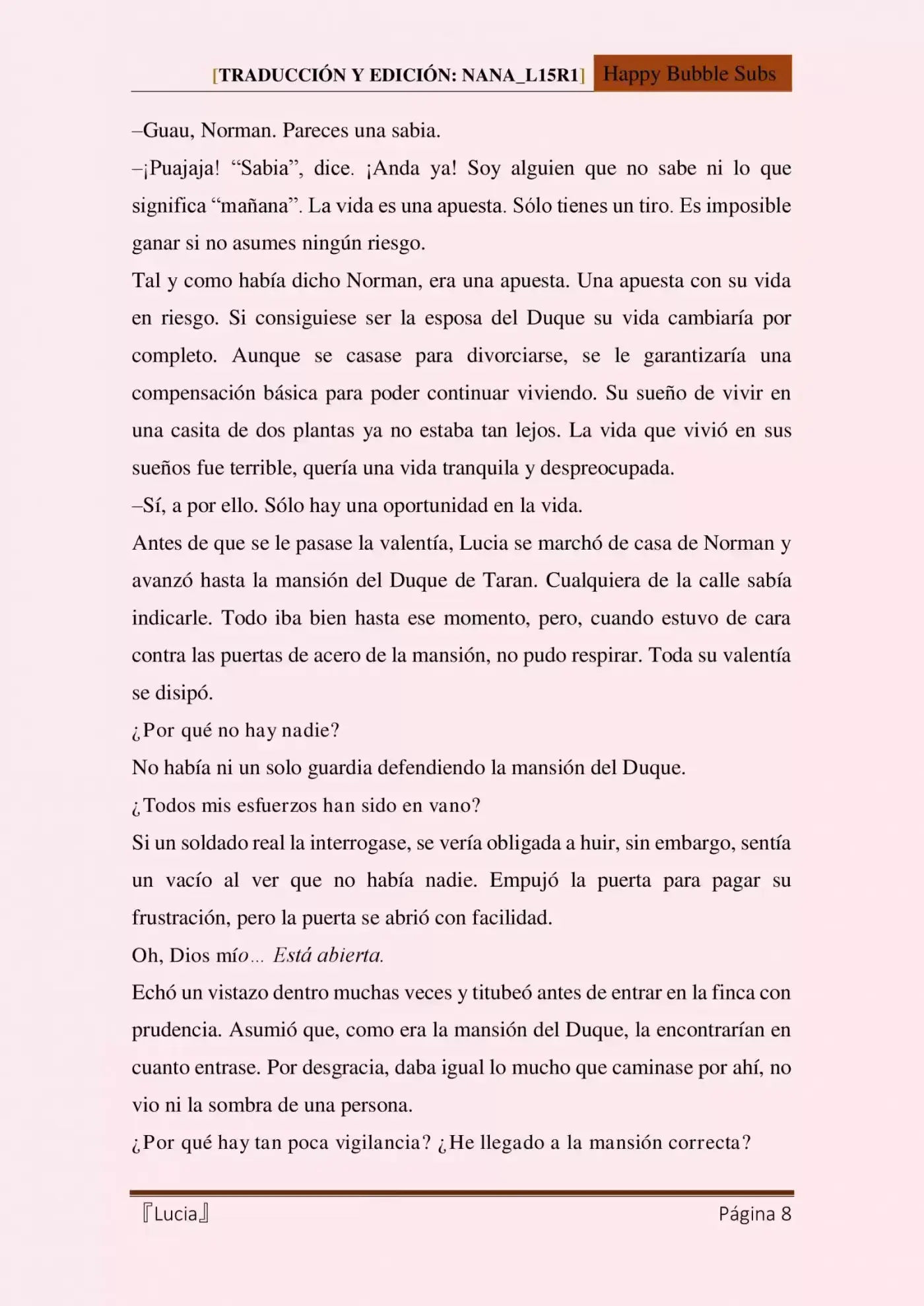 Lucia (Novela) - Capítulo 3 - Página 8 - LectorTMOo