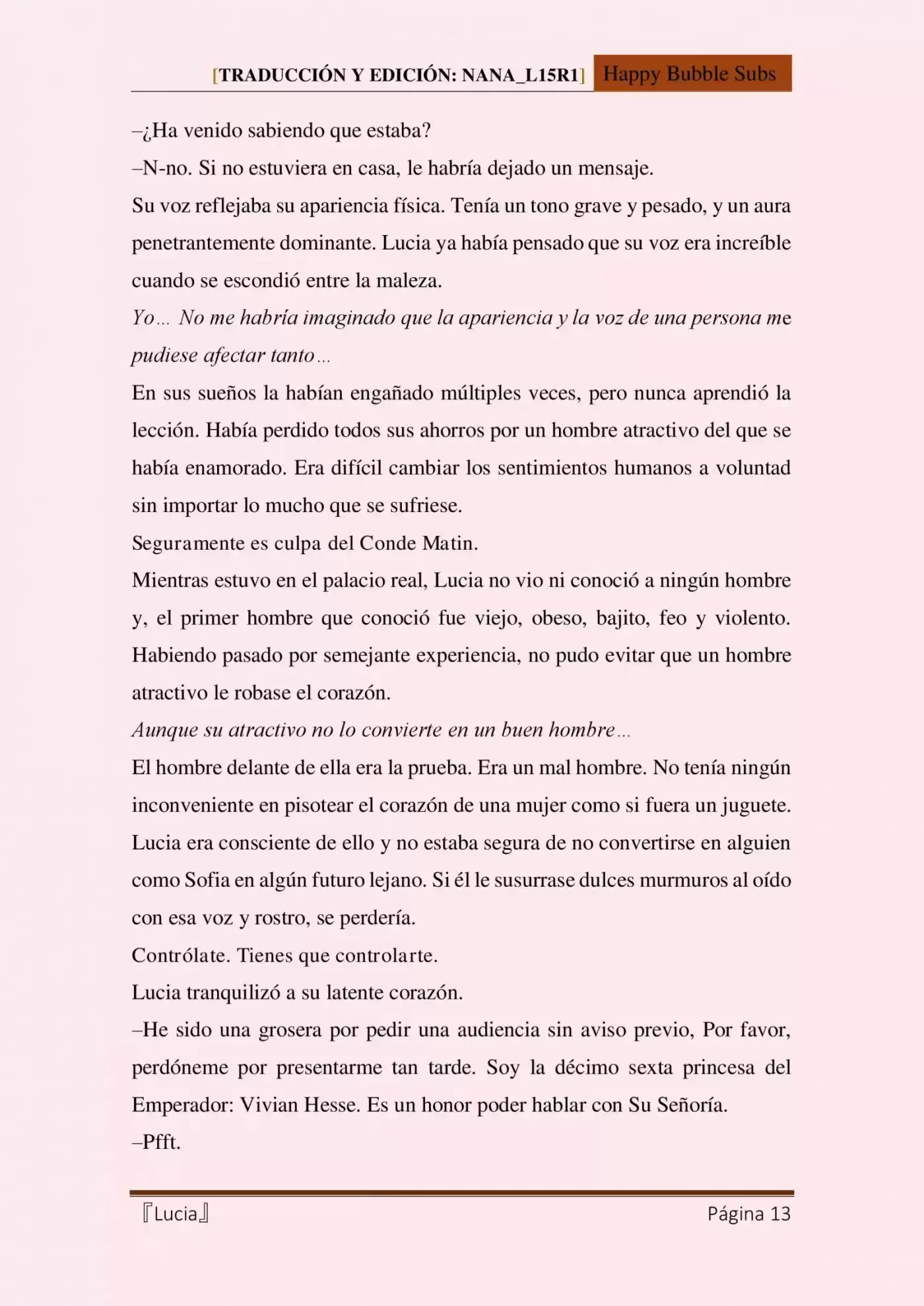 Lucia (Novela) - Capítulo 3 - Página 13 - LectorTMOo