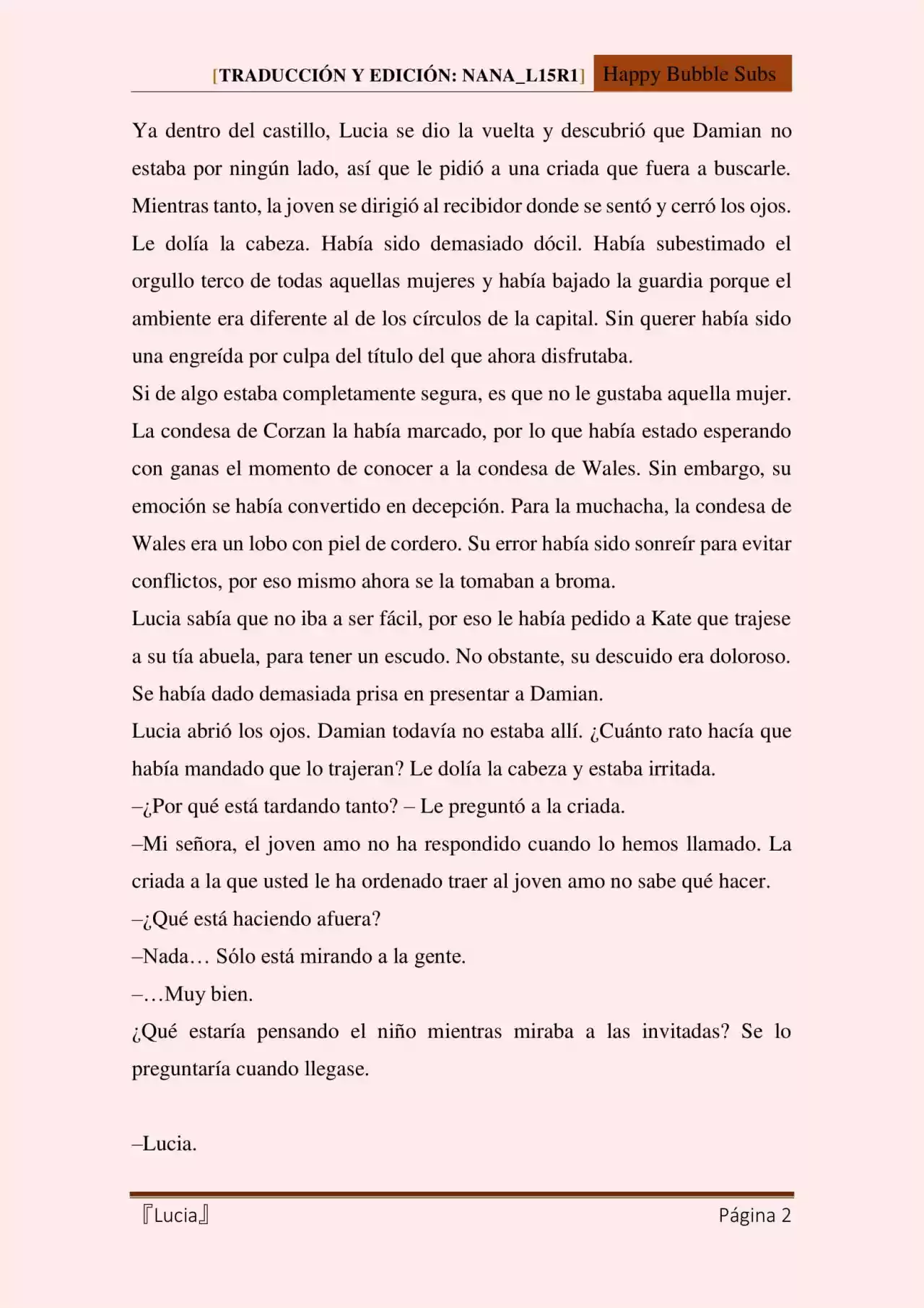 Lucia (Novela) - Capítulo 42 - Página 2 - LectorTMOo