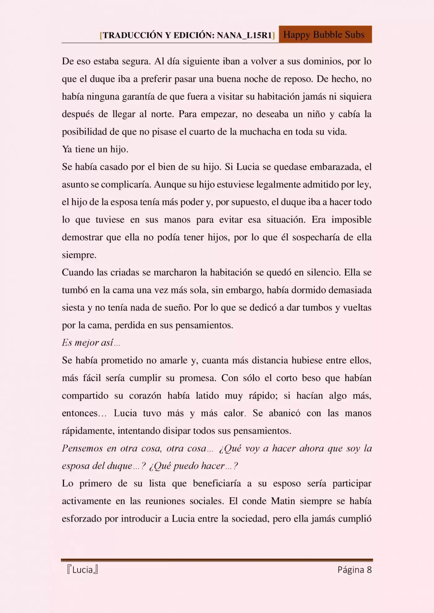 Lucia (Novela) - Capítulo 7 - Página 8 - LectorTMOo