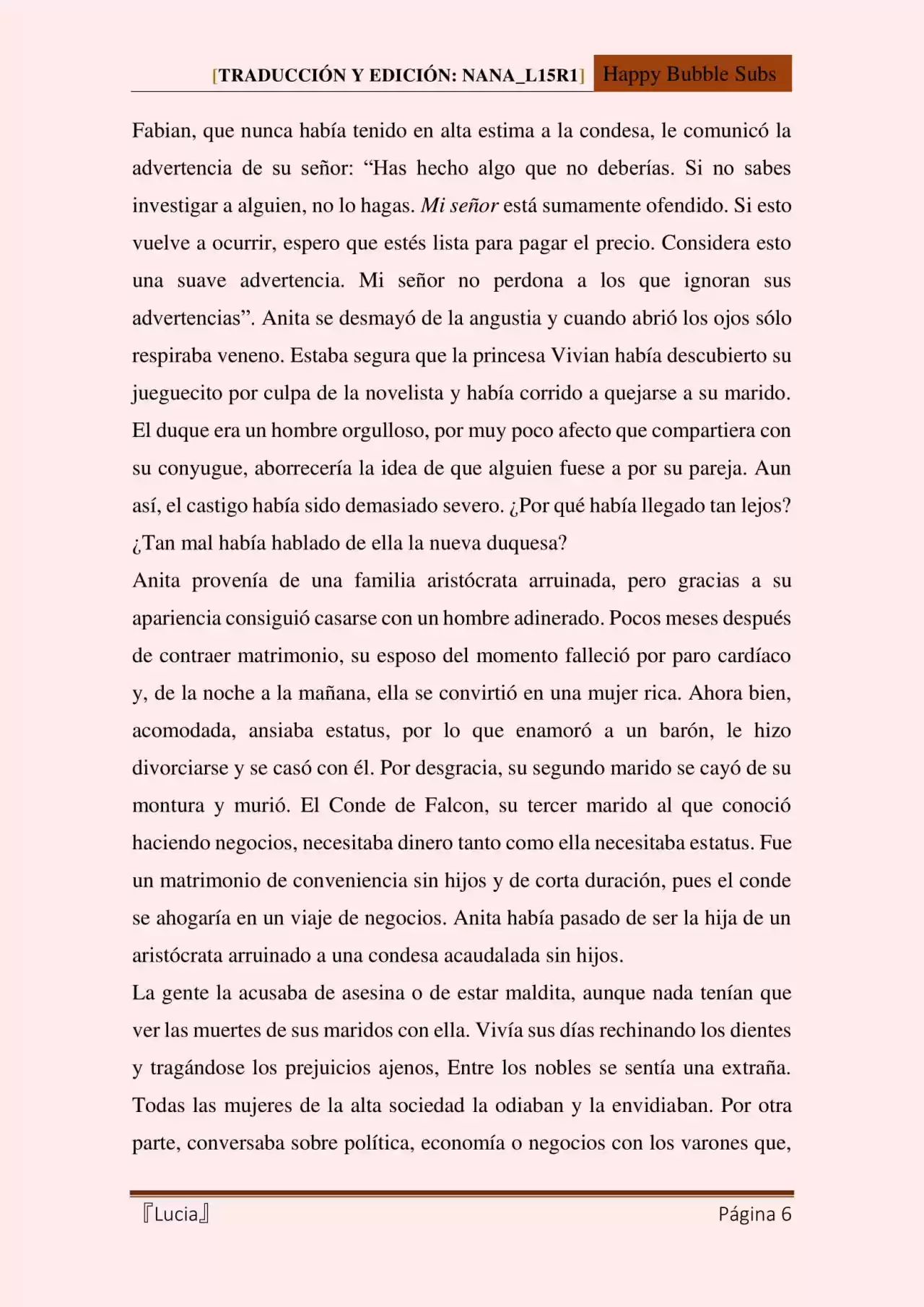 Lucia (Novela) - Capítulo 74 - Página 6 - LectorTMOo