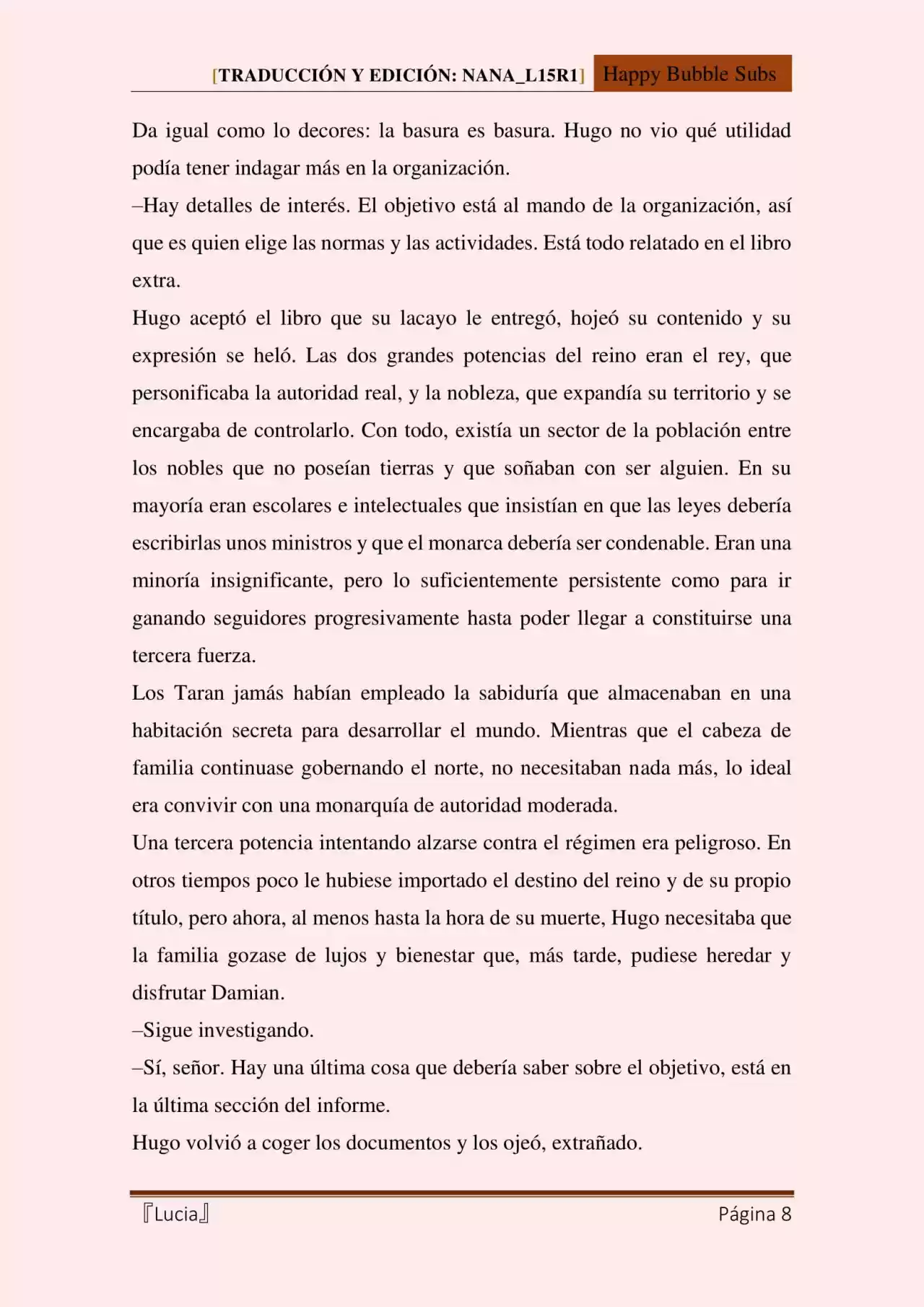 Lucia (Novela) - Capítulo 85 - Página 8 - LectorTMOo