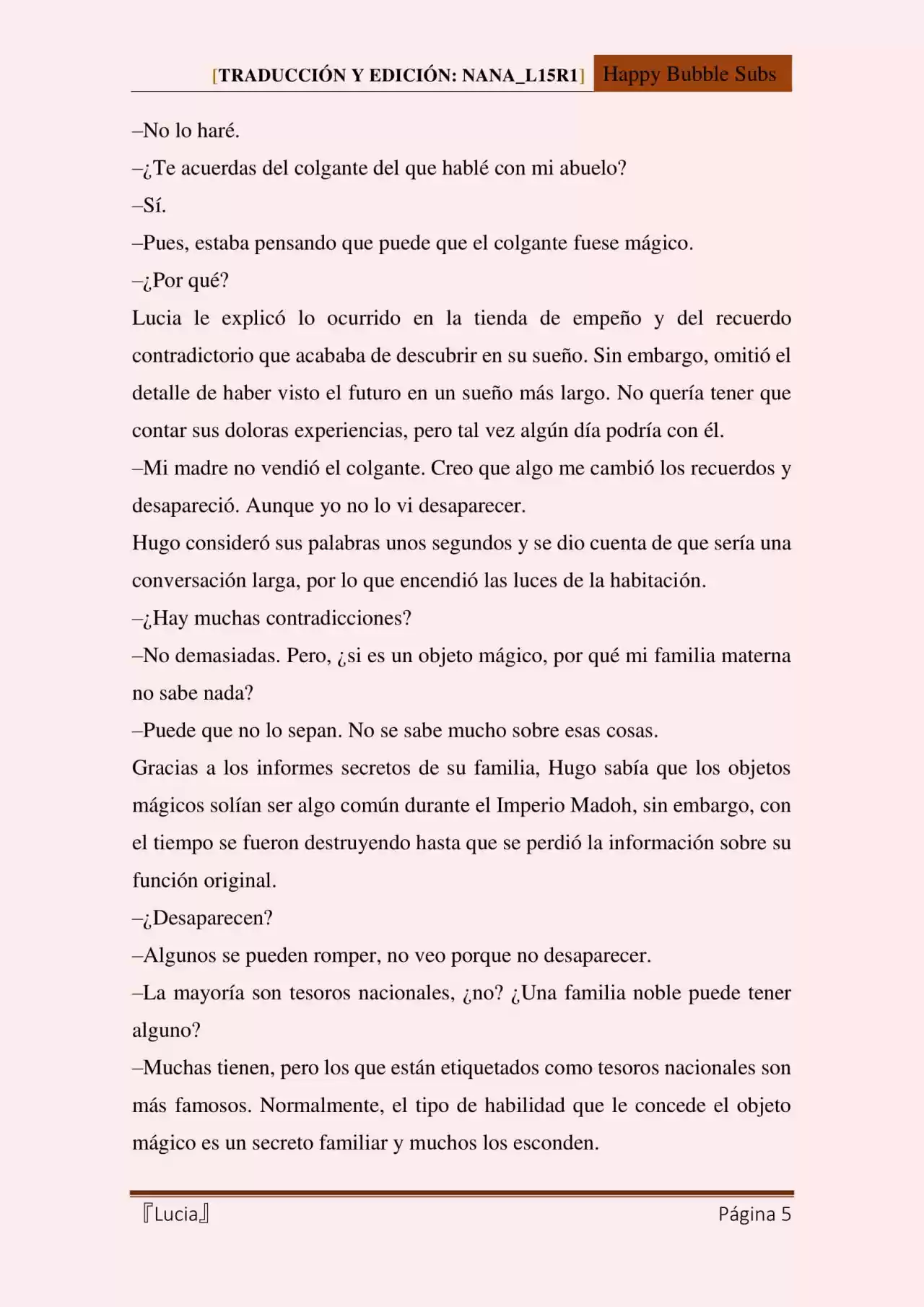 Lucia (Novela) - Capítulo 90 - Página 5 - LectorTMOo
