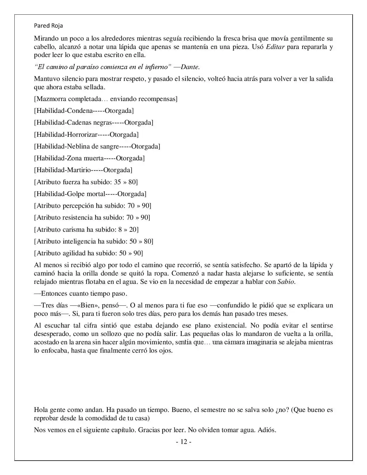 Más Allá Del Mundo (Reescrito) (Novela) - Capítulo 17 - Página 12 - LectorTMOo